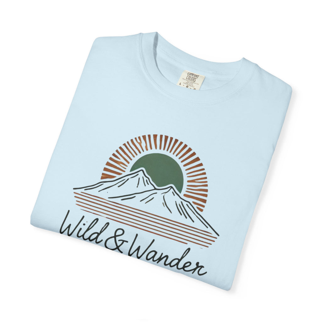 Wild & Wander Logo Comfort Tee | Nature Adventure Shirt | Soft Relaxed Fit Outdoorsy T-Shirt
