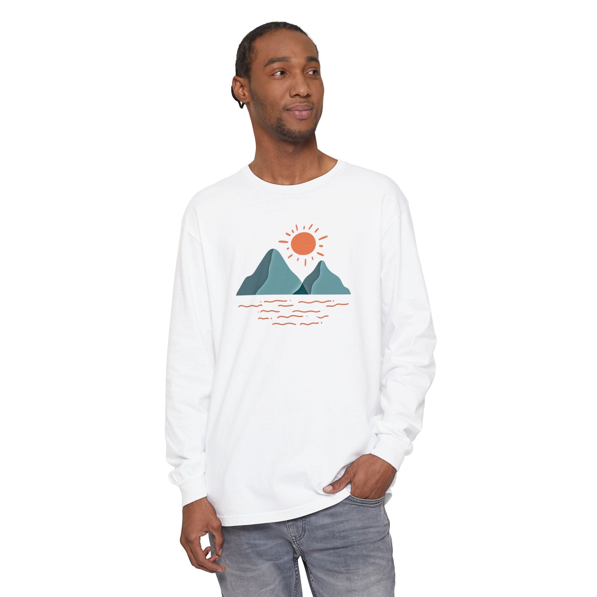 Mountain Sunrise Long Sleeve Tee - Wild & Wander Adventure Shirt