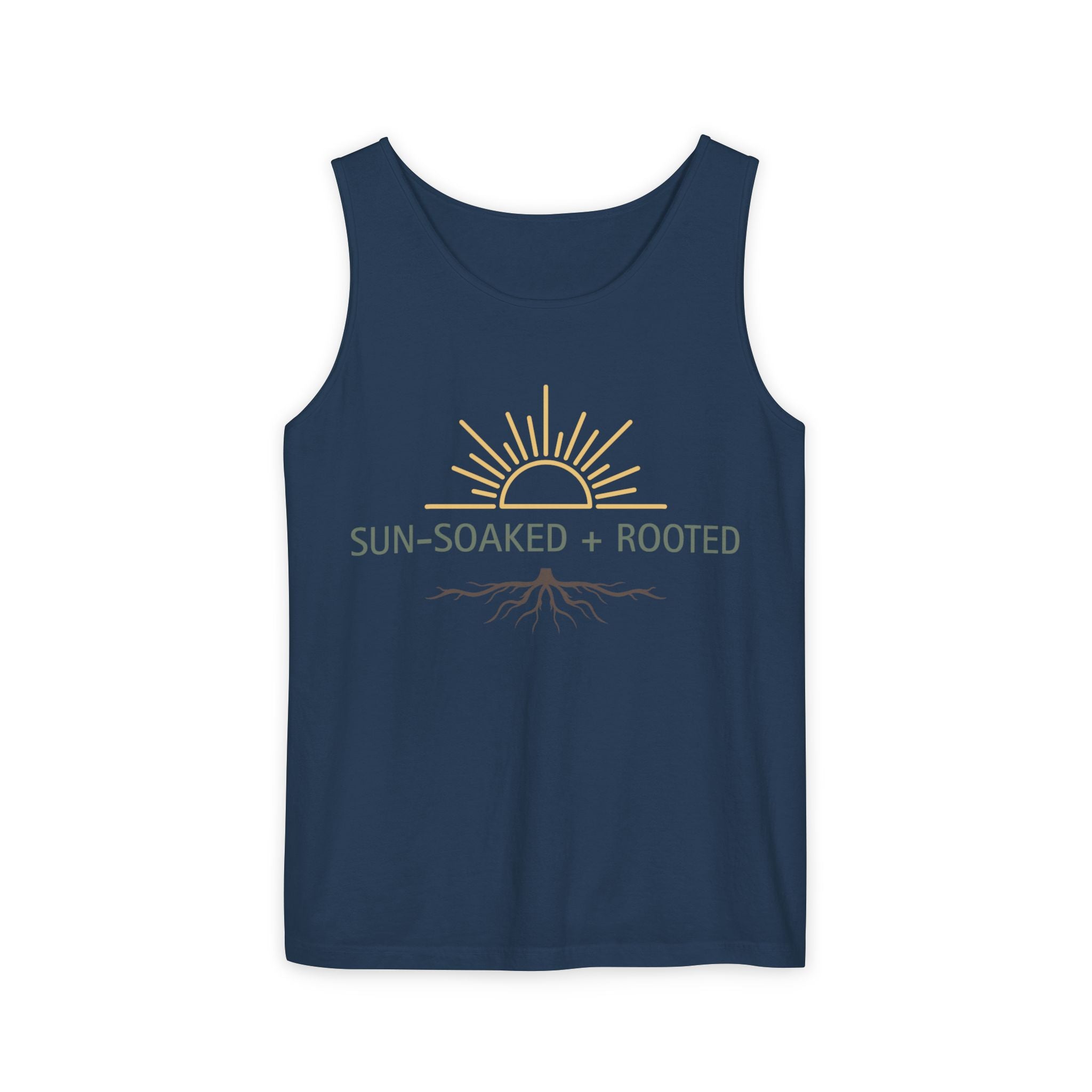 Wild & Wander Sun-Soaked + Rooted Tank Top - Boho Summer Muscle Tank