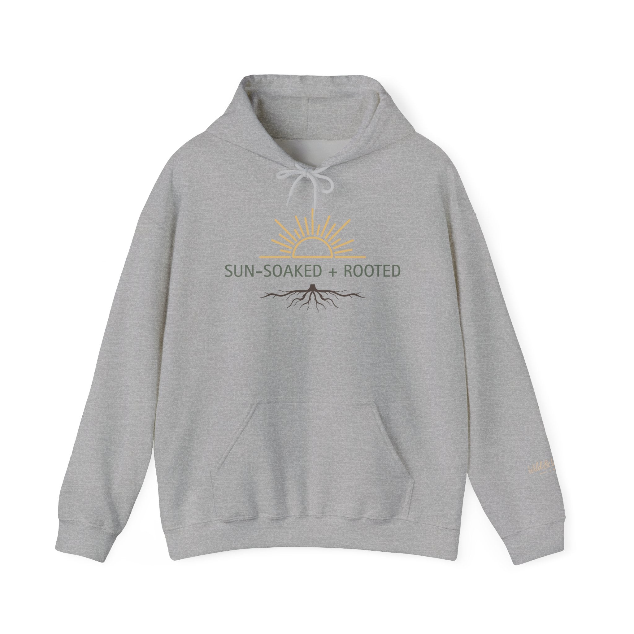 Wild & Wander Sun-Soaked + Rooted Hoodie - Cozy Boho Adventure Pullover