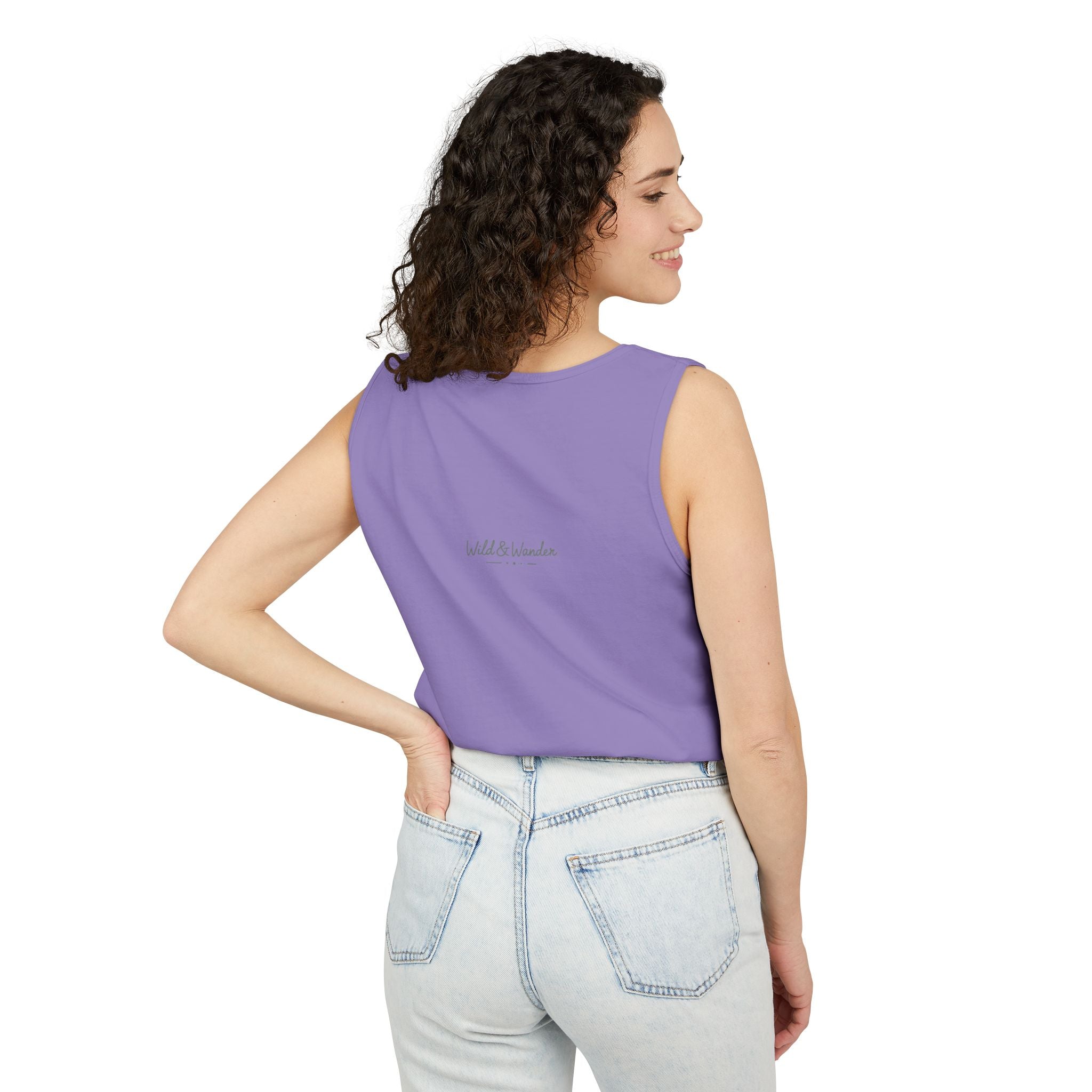 Get a Little Wild Bear Tank Top - Nature Graphic | Soft Garment-Dyed Unisex Fit