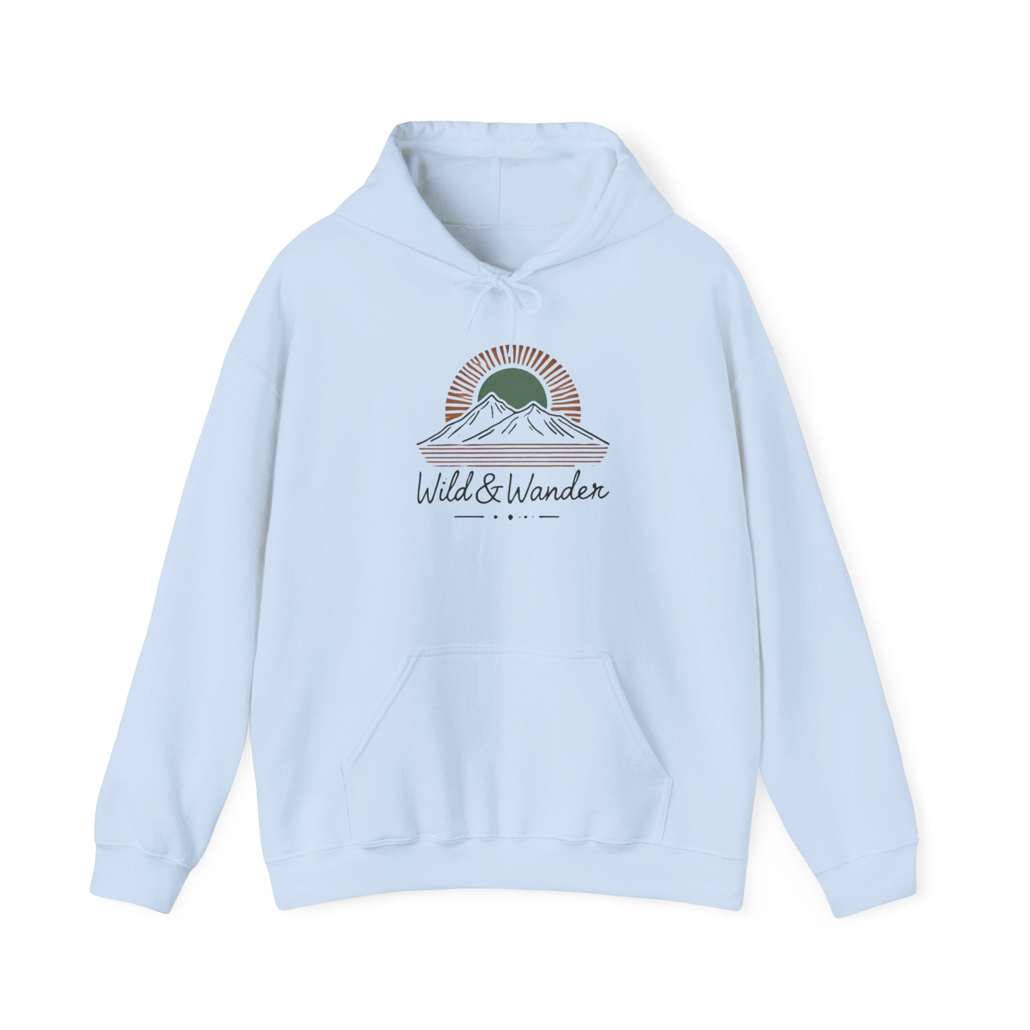 Wild & Wander Logo Hoodie - Adventure-Inspired Cozy Unisex Sweatshirt | Trave and Nature Clothing