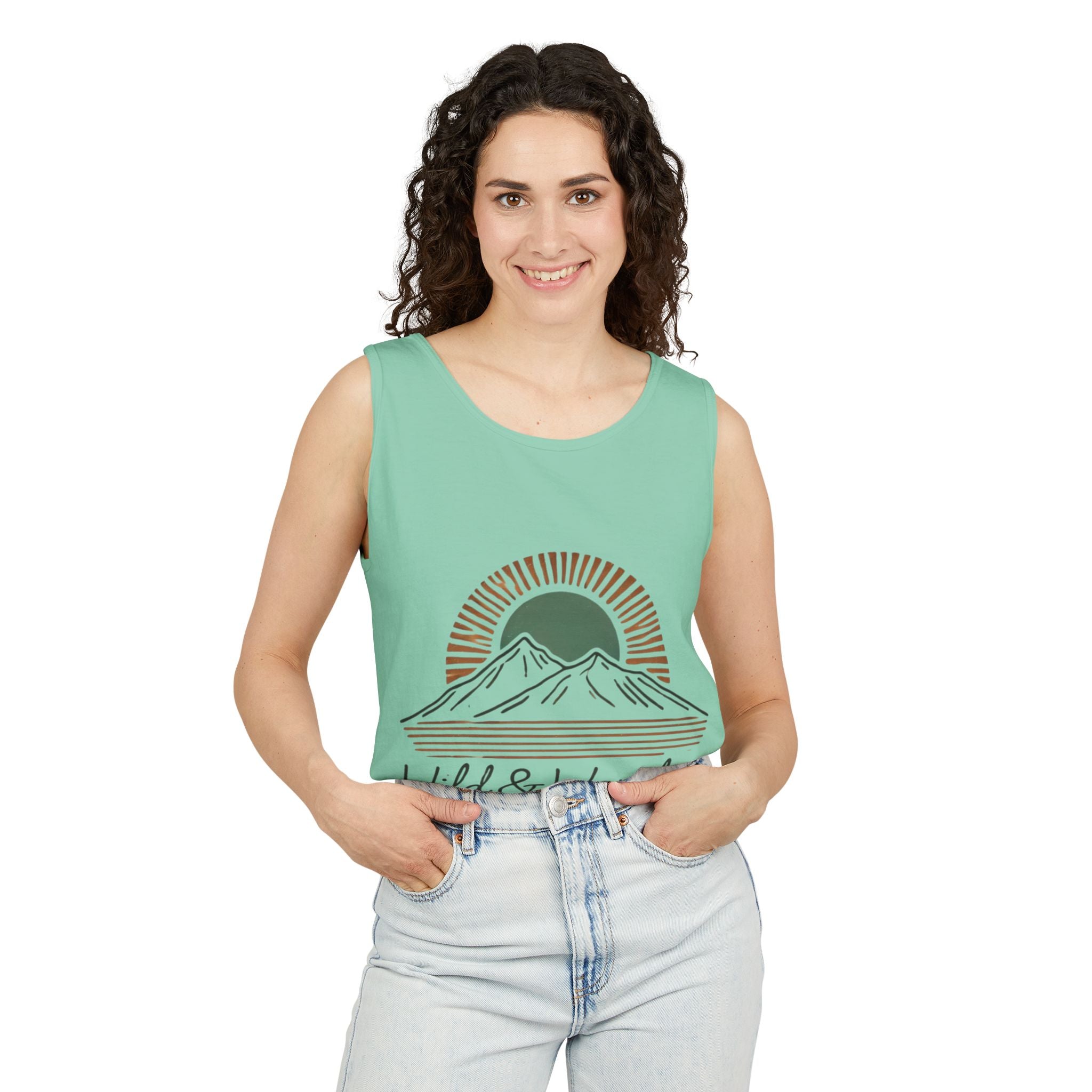 Wild & Wander Logo Tank - Comfort Colors Garment-Dyed Tank Top | Soft Adventure Lifestyle Shirt