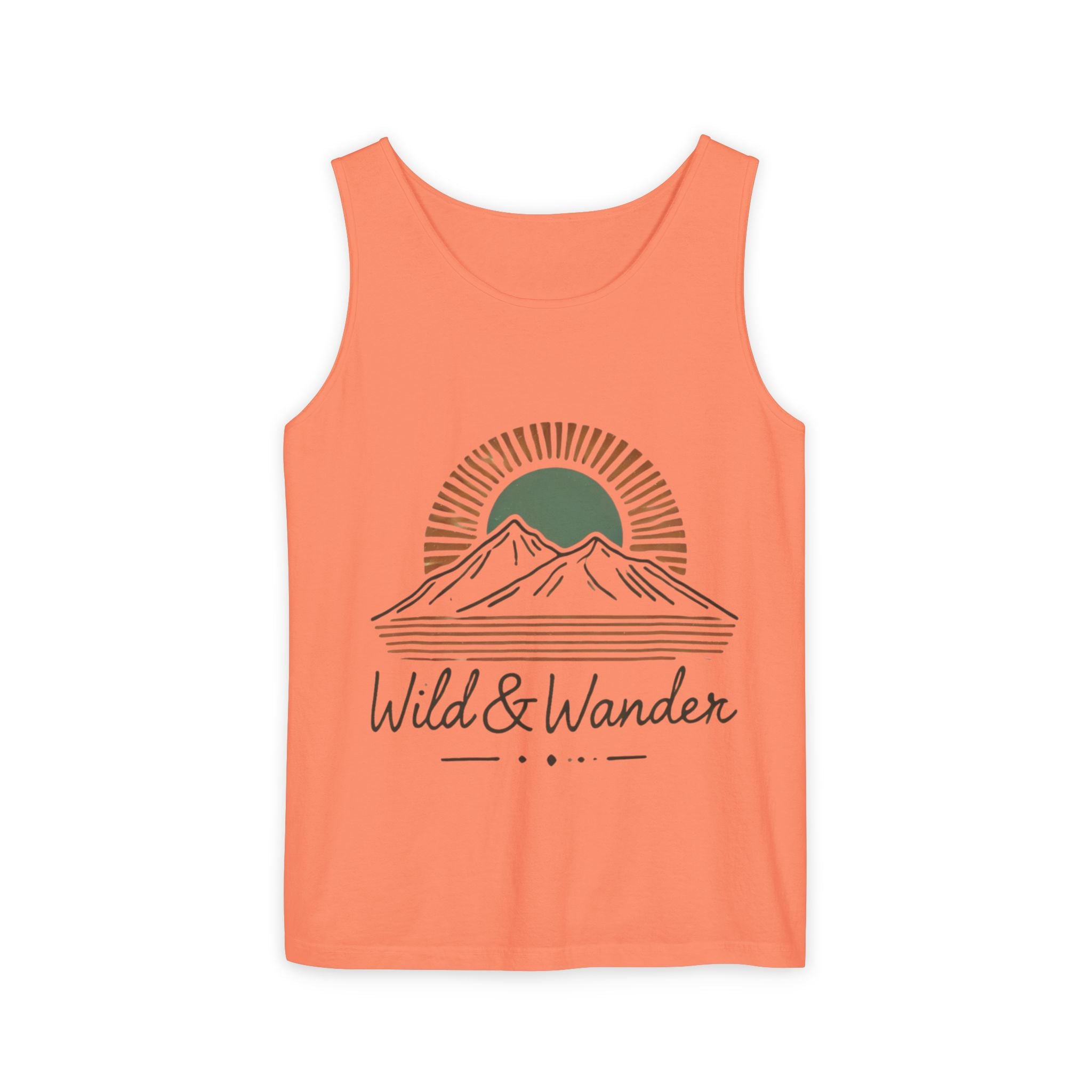 Wild & Wander Logo Tank - Comfort Colors Garment-Dyed Tank Top | Soft Adventure Lifestyle Shirt