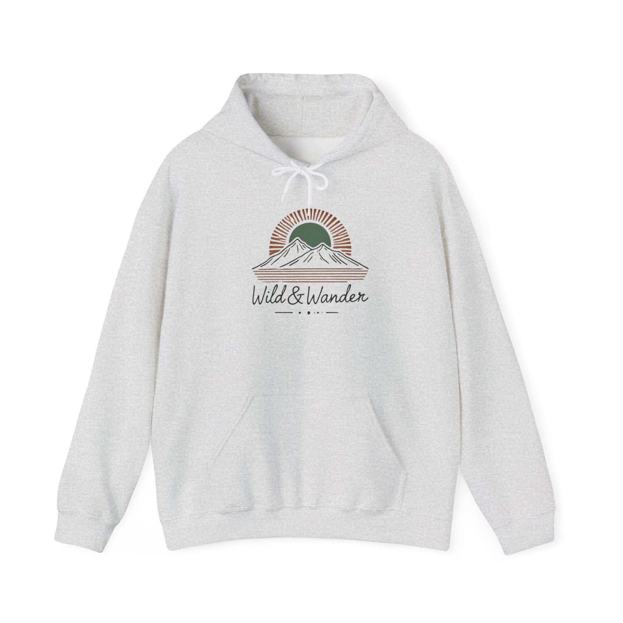 Wild & Wander Logo Hoodie - Adventure-Inspired Cozy Unisex Sweatshirt | Trave and Nature Clothing