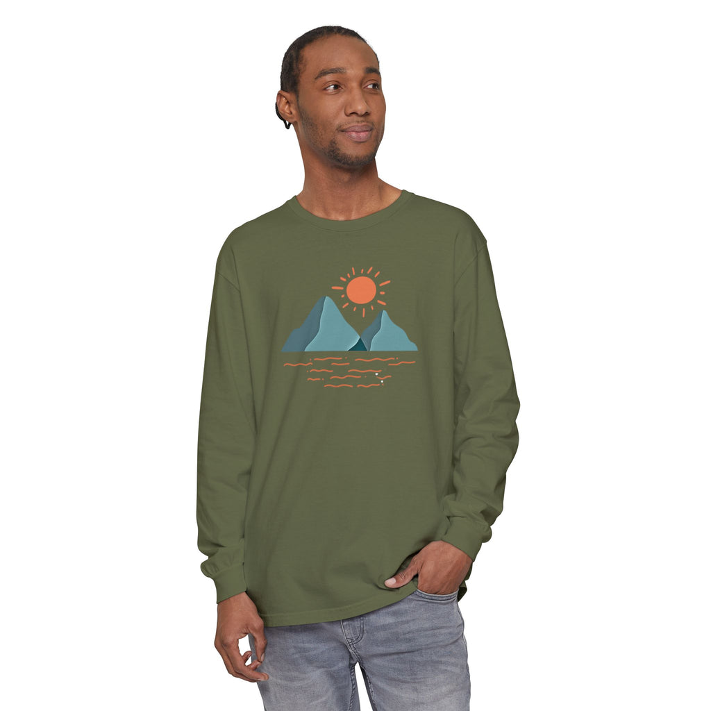 Mountain Sunrise Long Sleeve Tee - Wild & Wander Adventure Shirt