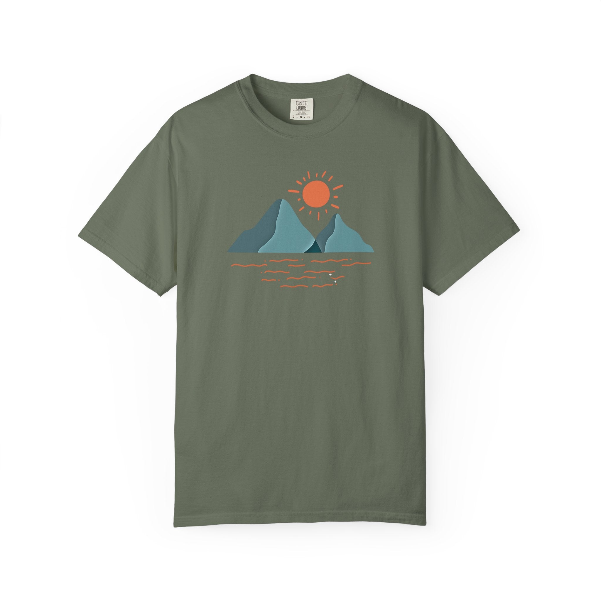 Mountain Sunrise Comfort Colors T-Shirt | Wild & Wander Nature Tee | Soft Washed Cotton | Relaxed Fit Adventure Shirt