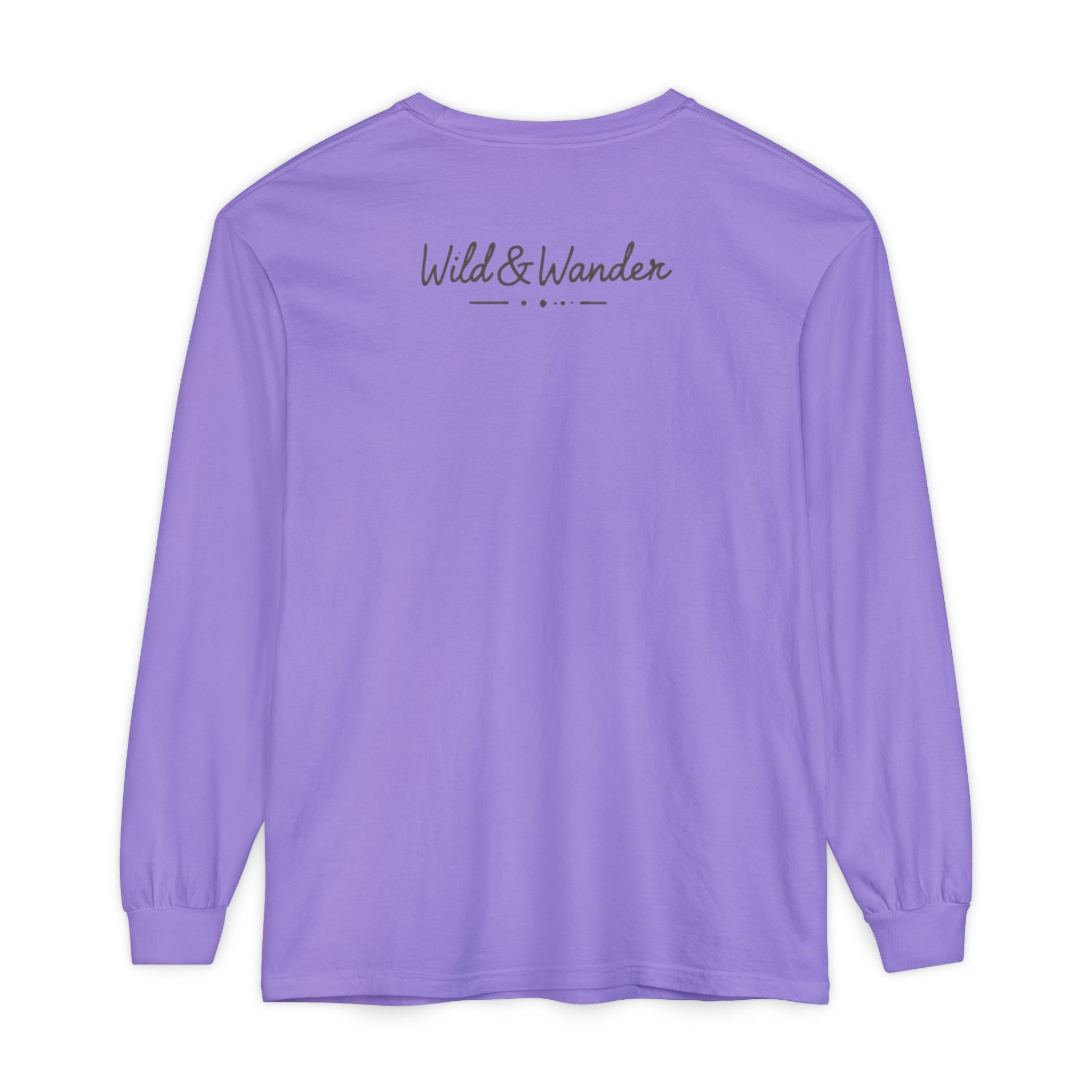 Wander Always Long Sleeve Shirt, Cozy Outdoor Graphic Tee, Wild & Wander
