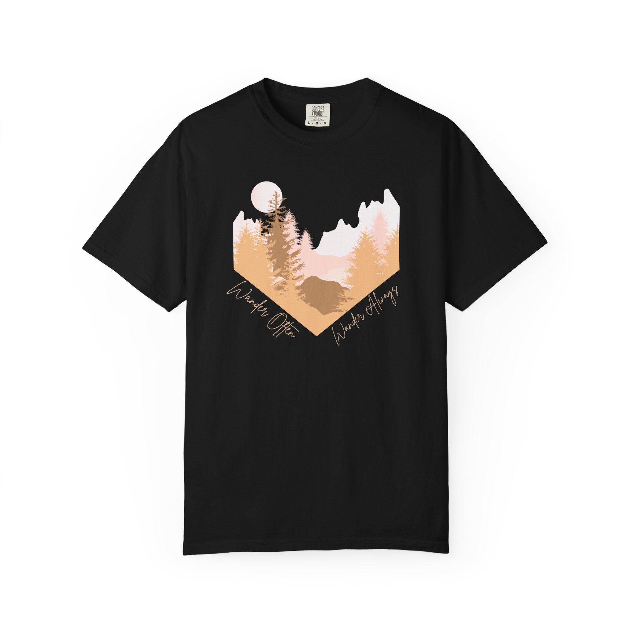 Wander Often Soft Sunrise T-Shirt | Wild & Wander Adventure Tee | Comfort Colors Garment-Dyed Shirt