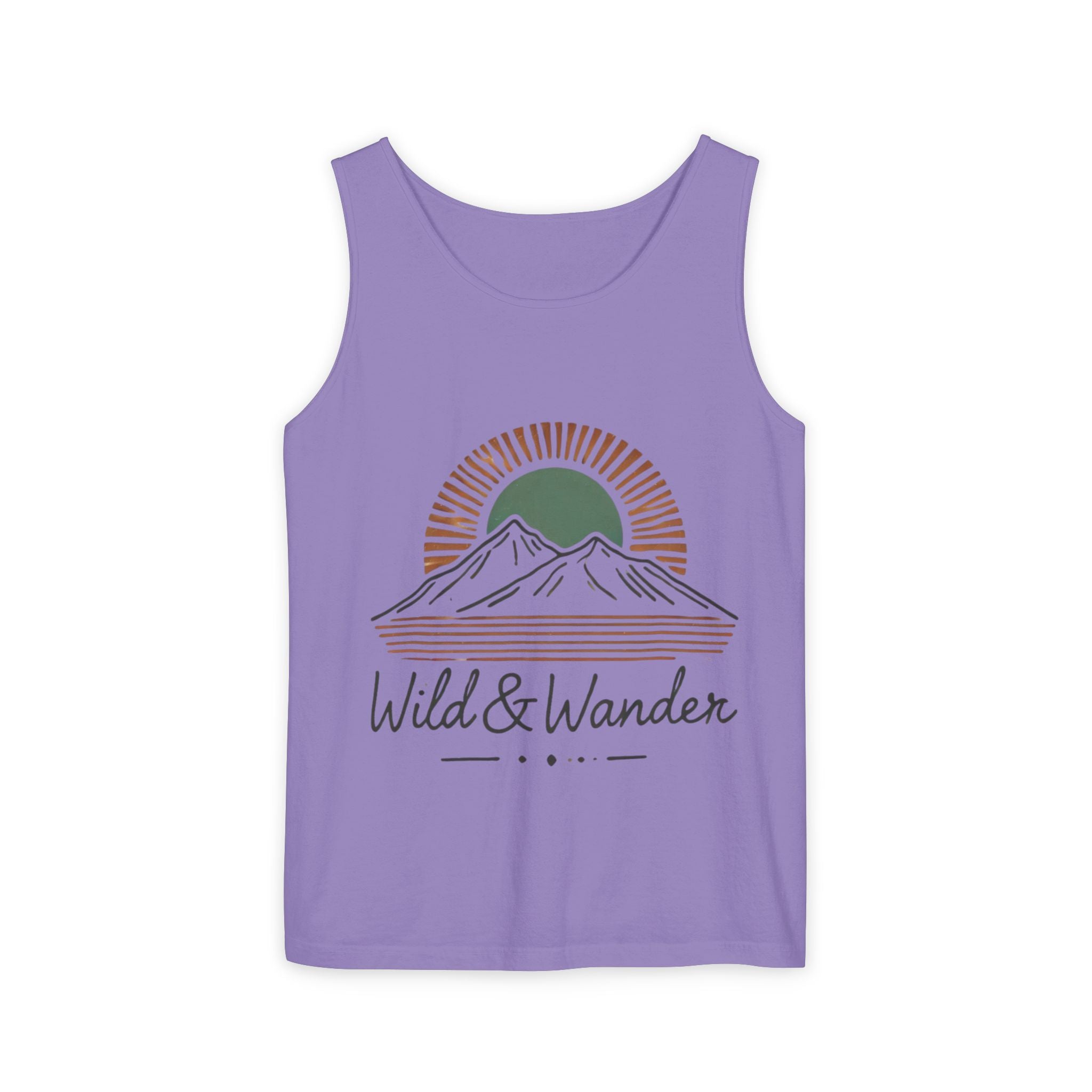 Wild & Wander Logo Tank - Comfort Colors Garment-Dyed Tank Top | Soft Adventure Lifestyle Shirt