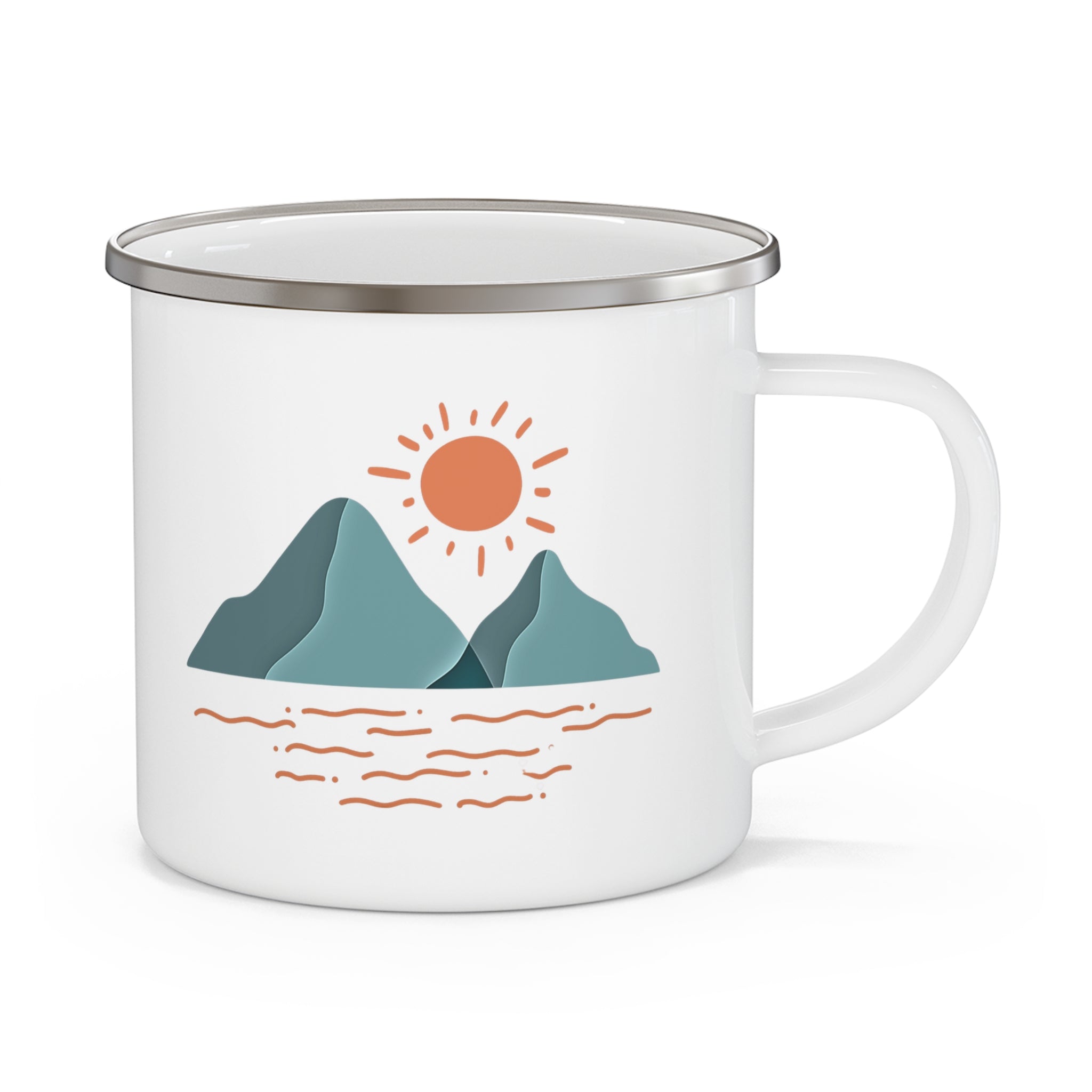 Mountain Sunrise Camping Mug - Wild & Wander Enamel Cup