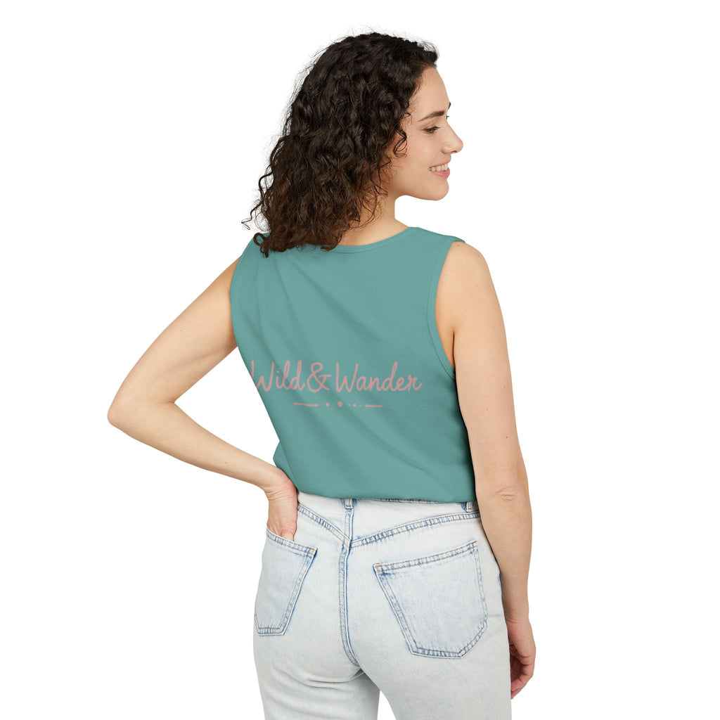 Wander Always Tank Top - Comfort Colors Garment-Dyed Muscle Tank | Wild & Wander Nature-Inspired Summer Shirt