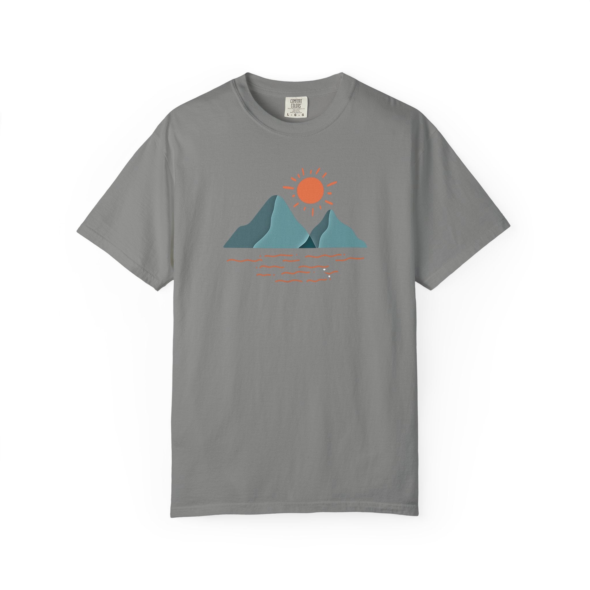 Mountain Sunrise Comfort Colors T-Shirt | Wild & Wander Nature Tee | Soft Washed Cotton | Relaxed Fit Adventure Shirt