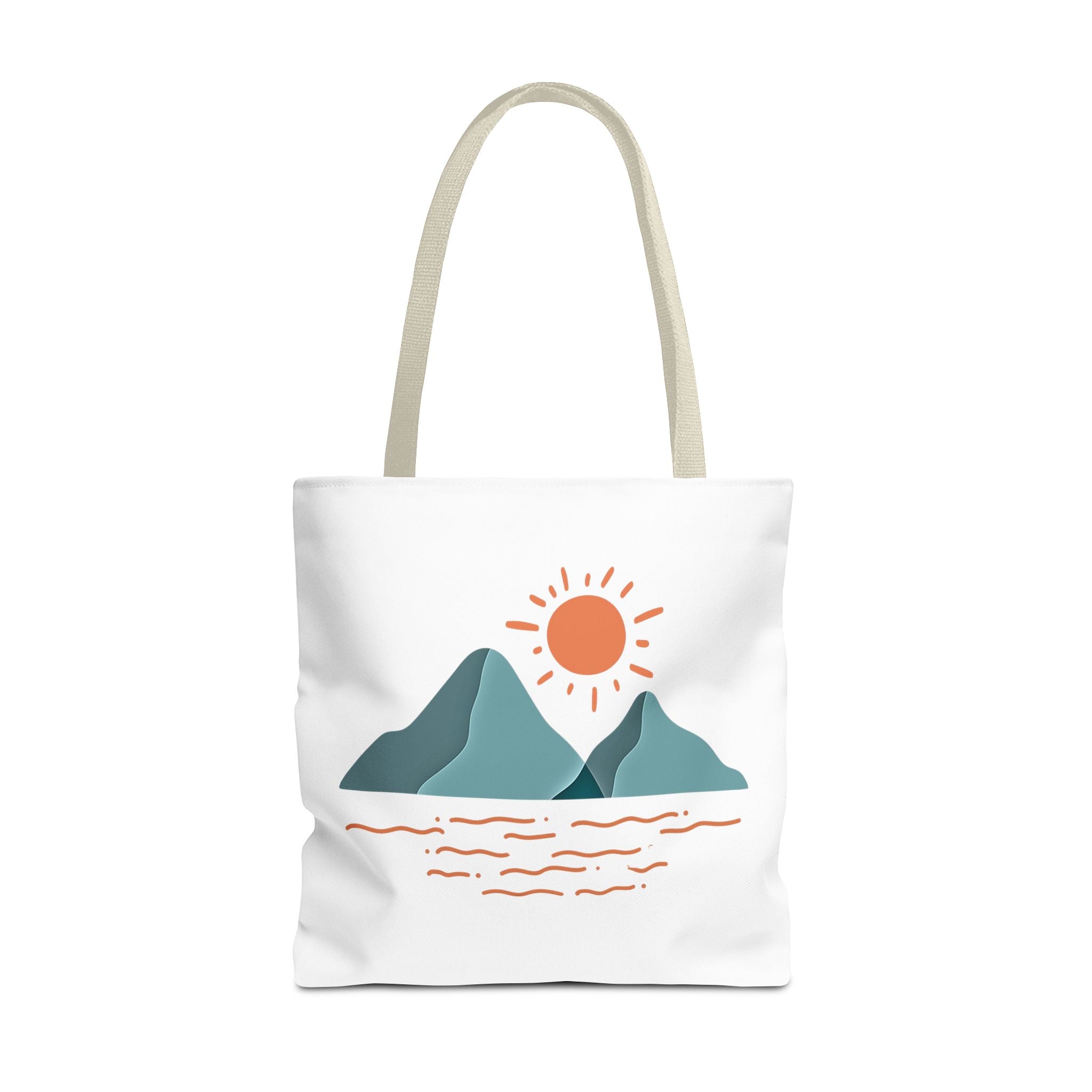 Mountain Sunrise Tote Bag - Minimal Nature Print by Wild & Wander (Free Shipping)