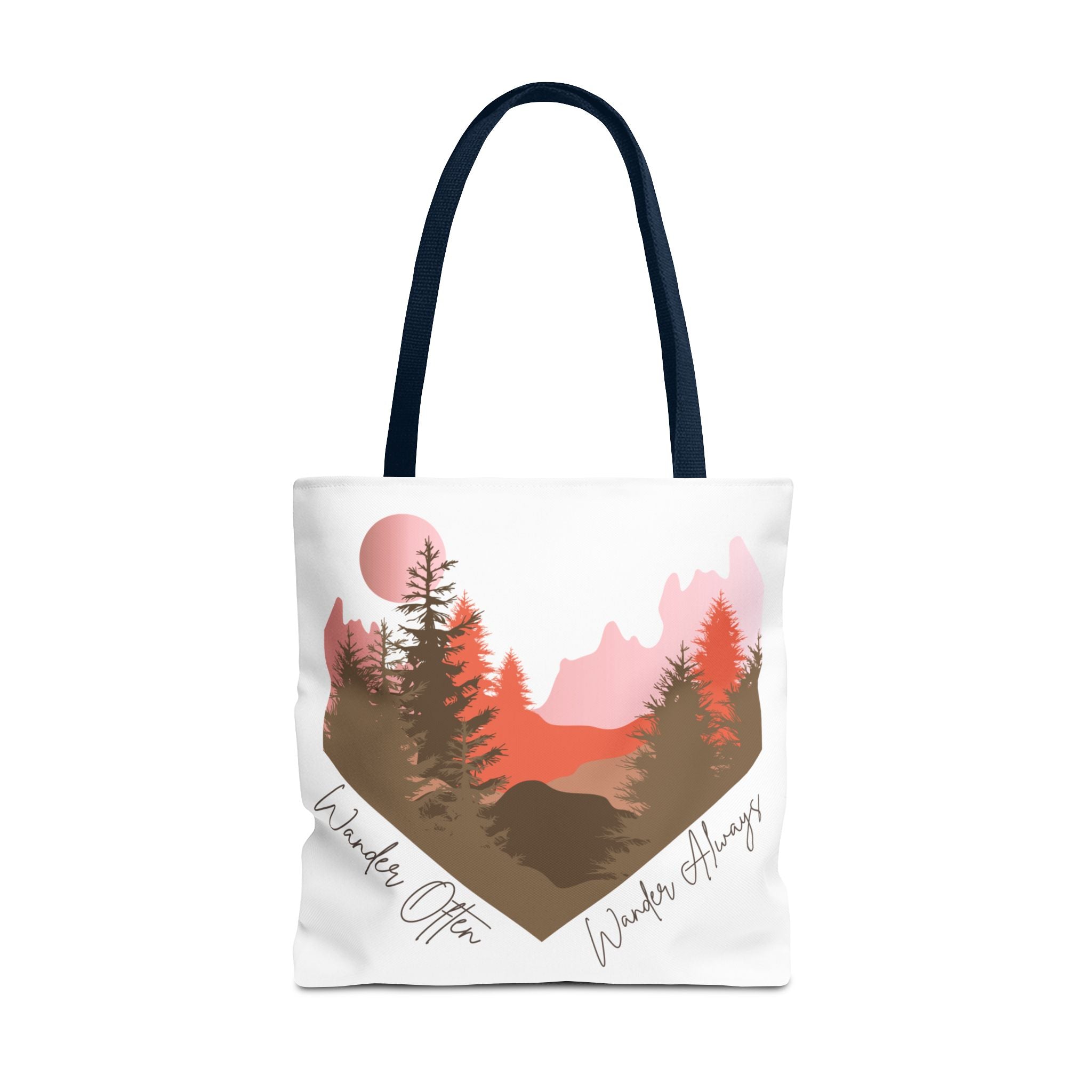 Wander Always Sunset Mountain Heart Tote Bag - Wild & Wander Collection (Free Shipping)