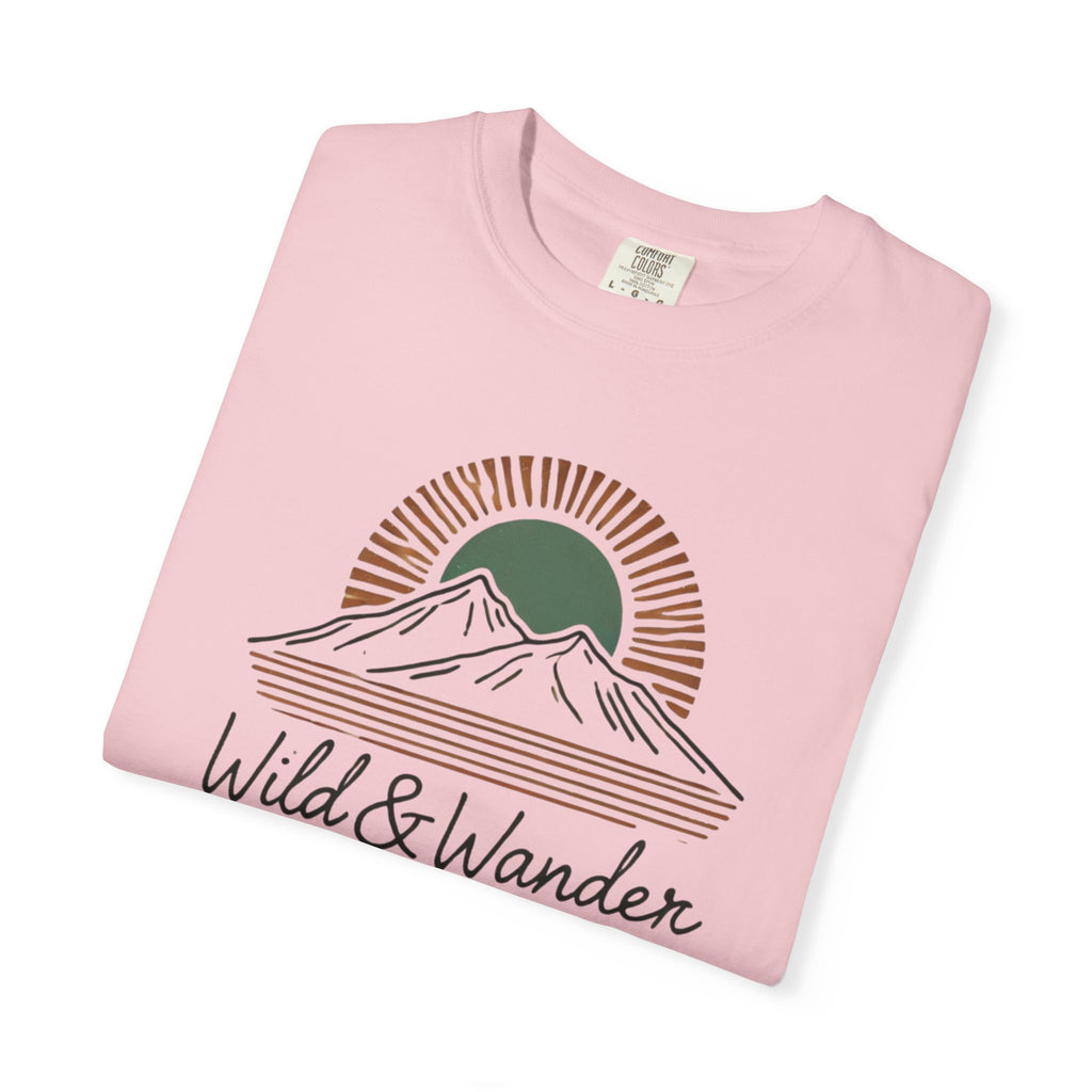Wild & Wander Logo Comfort Tee | Nature Adventure Shirt | Soft Relaxed Fit Outdoorsy T-Shirt