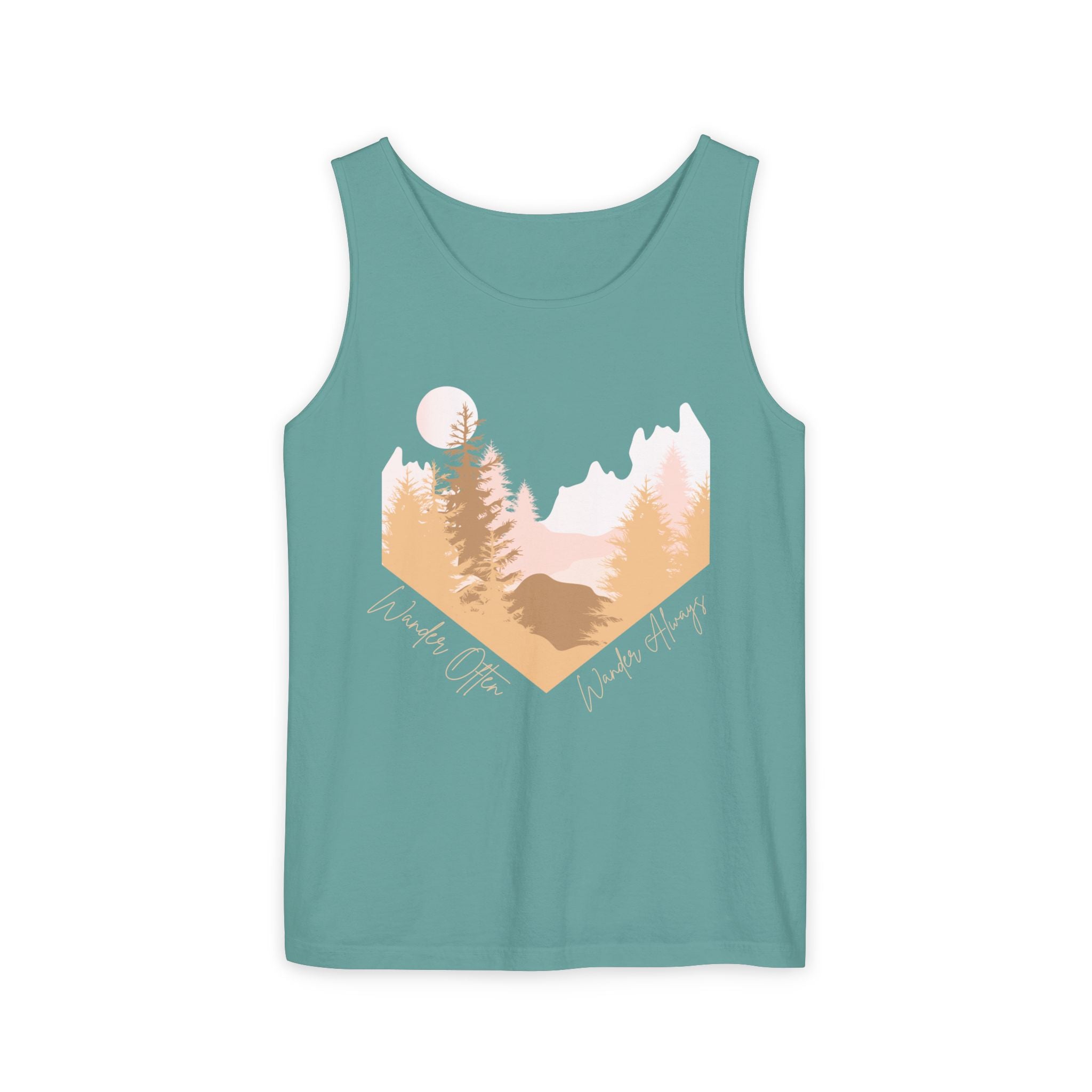 Wander Often Tank Top - Comfort Colors Garment-Dyed Muscle Tank | Earthy Adventure Summer Shirt by Wild & Wander