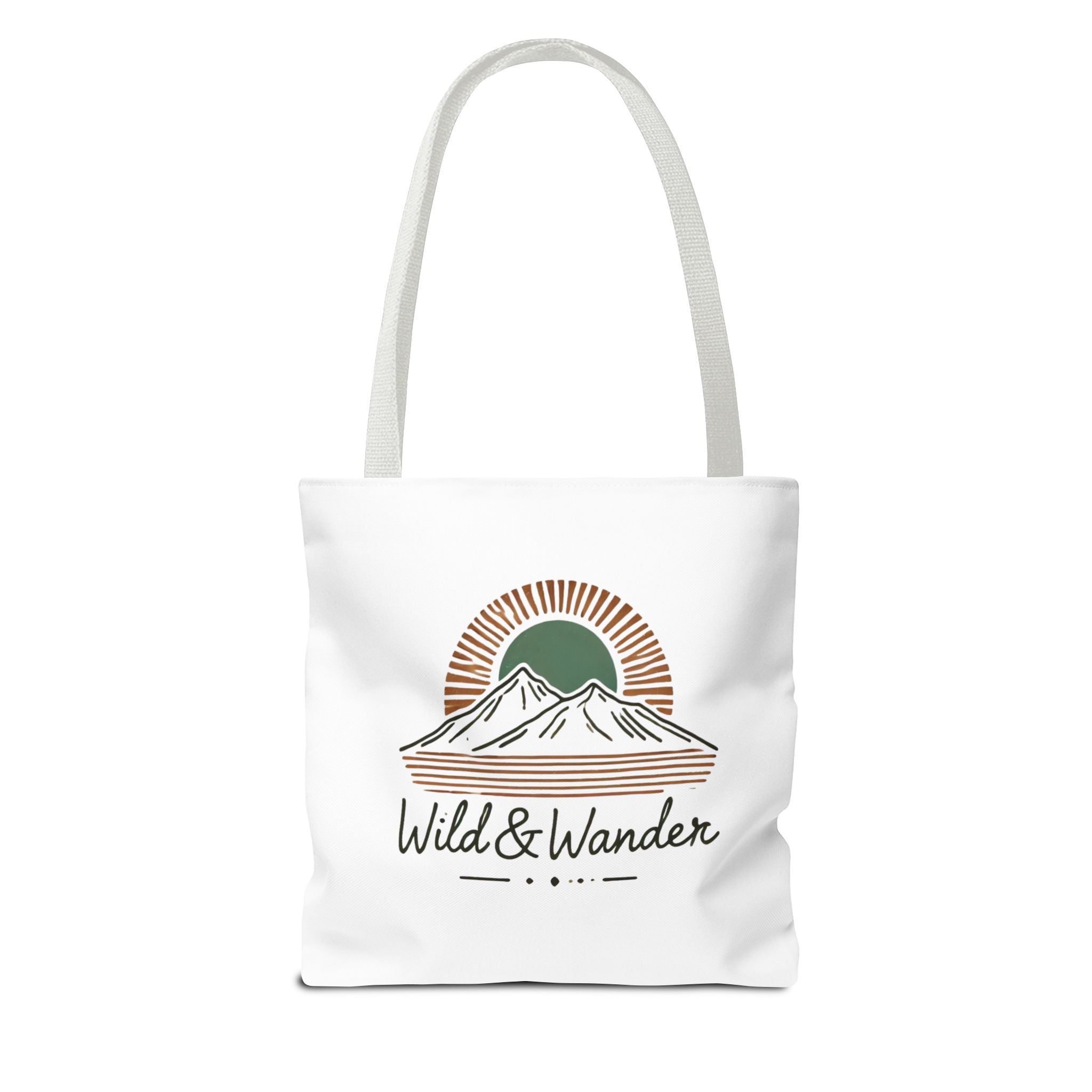 Wild & Wander Logo Tote Bag - Durable All-Over Print Adventure Tote (3 Sizes)