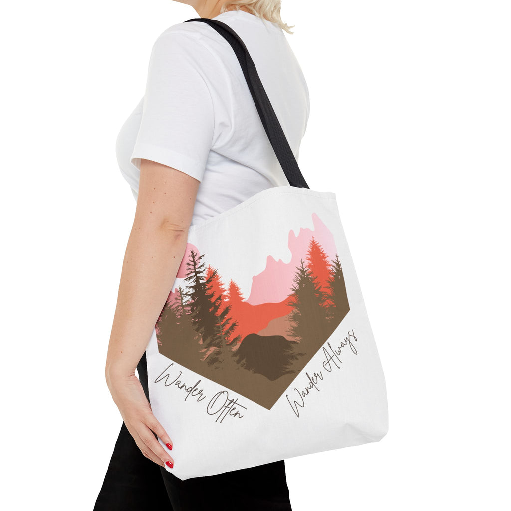 Wander Always Sunset Mountain Heart Tote Bag - Wild & Wander Collection (Free Shipping)