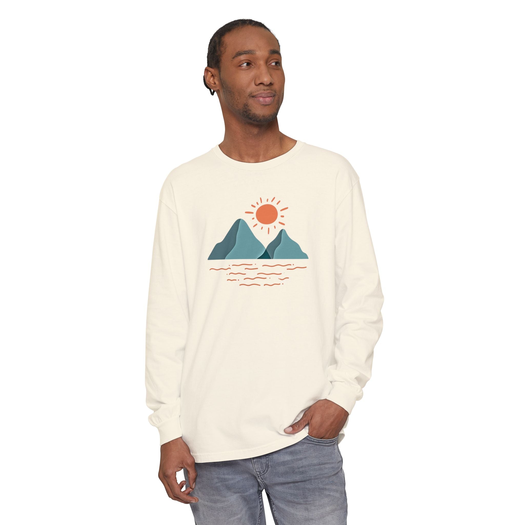 Mountain Sunrise Long Sleeve Tee - Wild & Wander Adventure Shirt