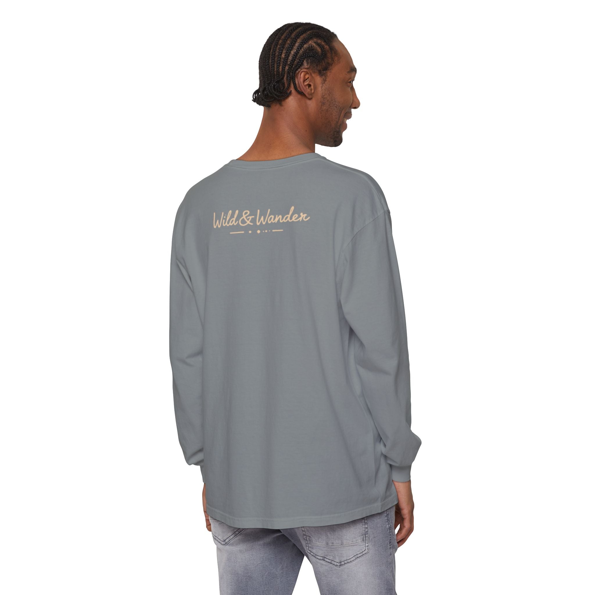 Wander Often Long Sleeve Shirt, Soft Nature Graphic Tee, Wild & Wander