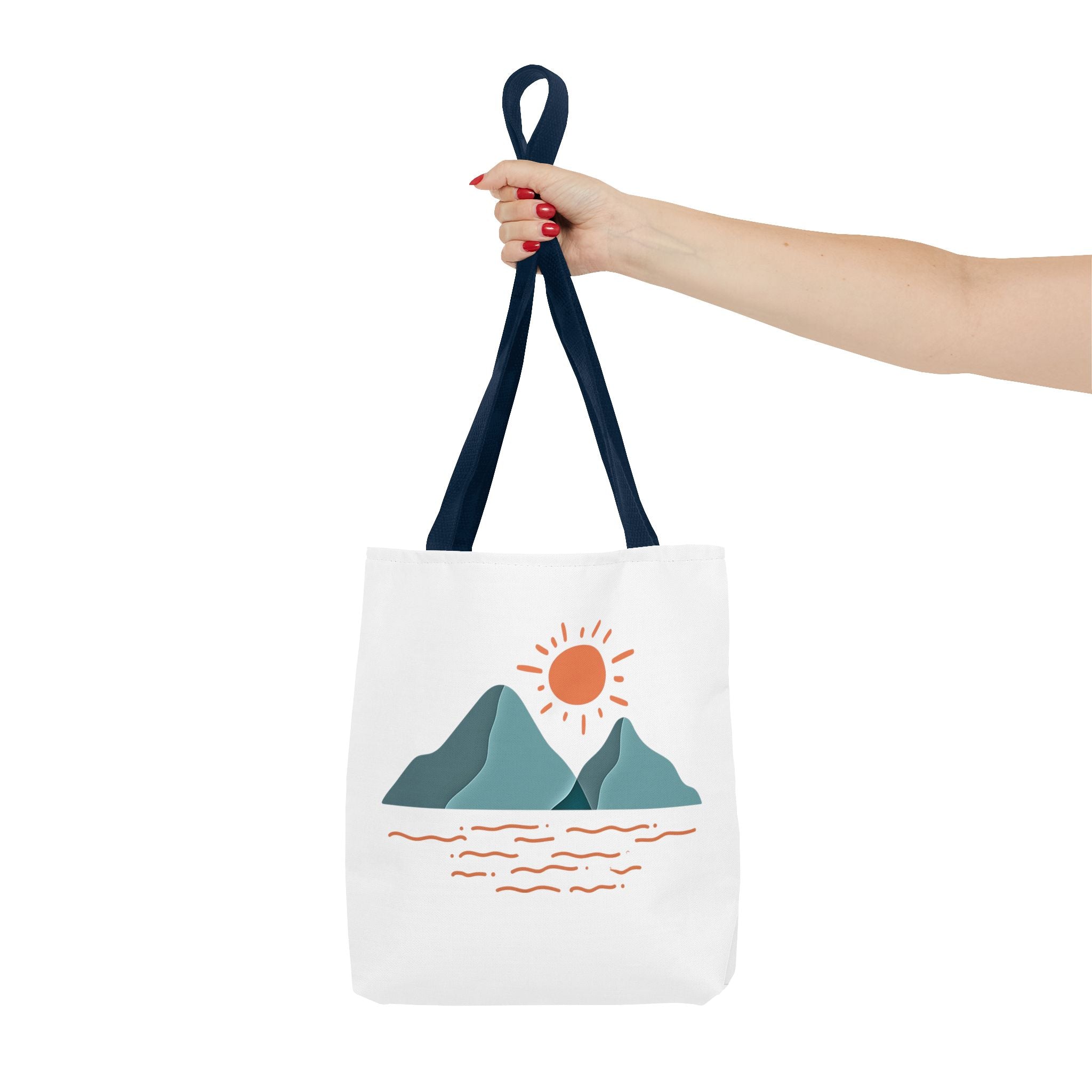 Mountain Sunrise Tote Bag - Minimal Nature Print by Wild & Wander (Free Shipping)