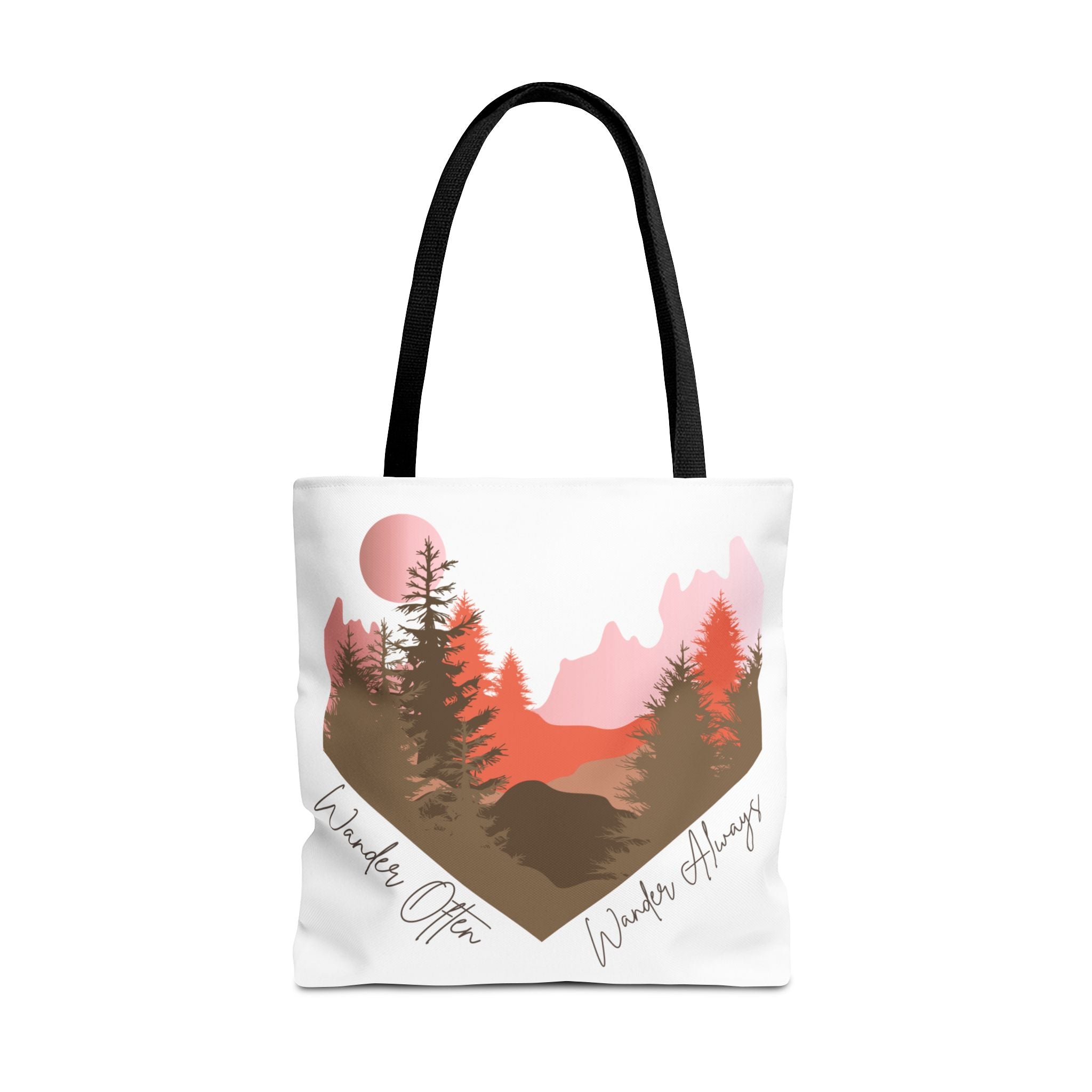 Wander Always Sunset Mountain Heart Tote Bag - Wild & Wander Collection (Free Shipping)