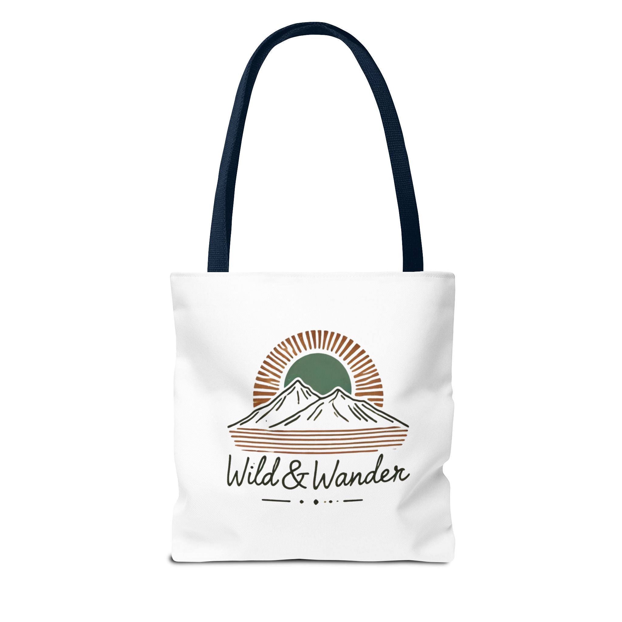 Wild & Wander Logo Tote Bag - Durable All-Over Print Adventure Tote (3 Sizes)
