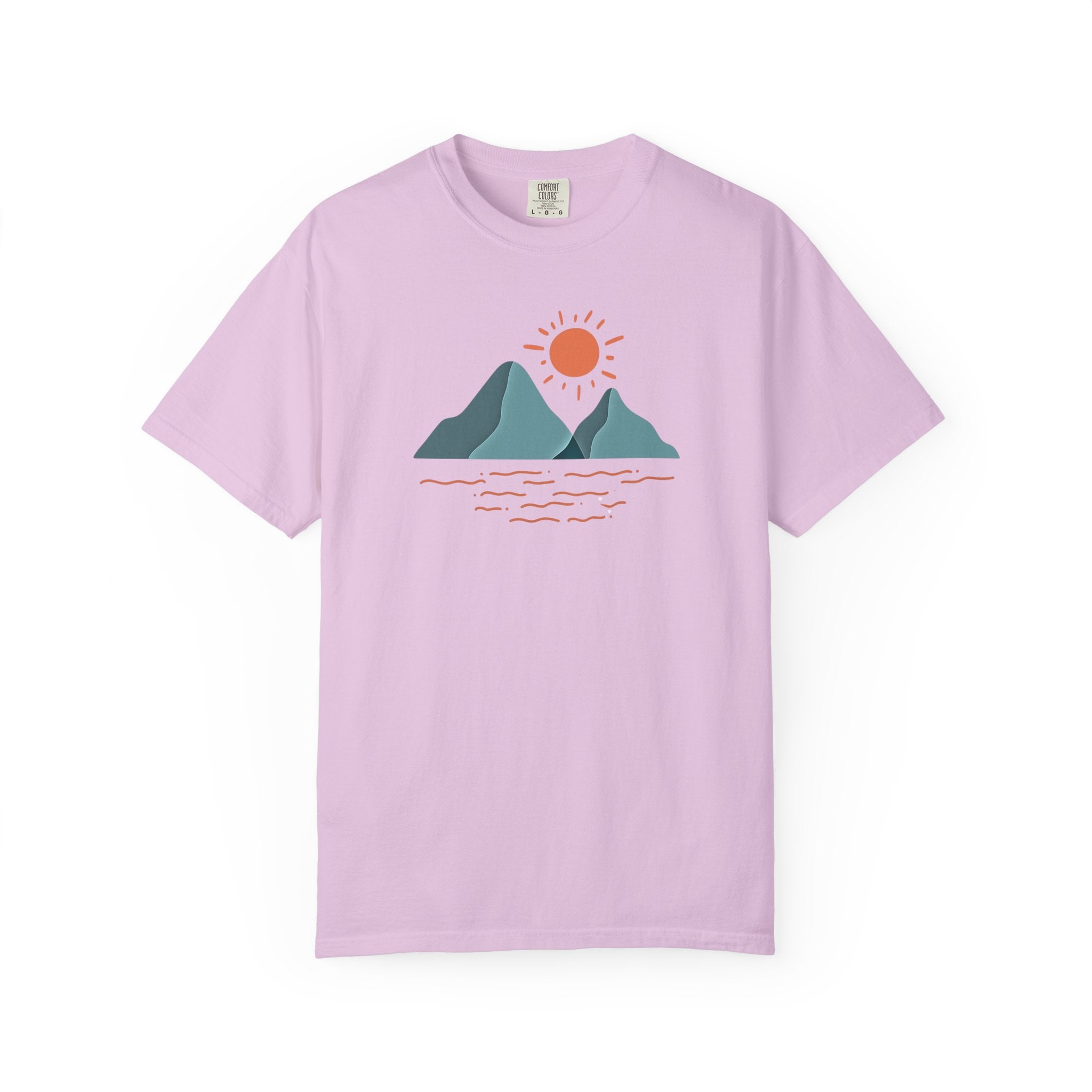 Mountain Sunrise Comfort Colors T-Shirt | Wild & Wander Nature Tee | Soft Washed Cotton | Relaxed Fit Adventure Shirt