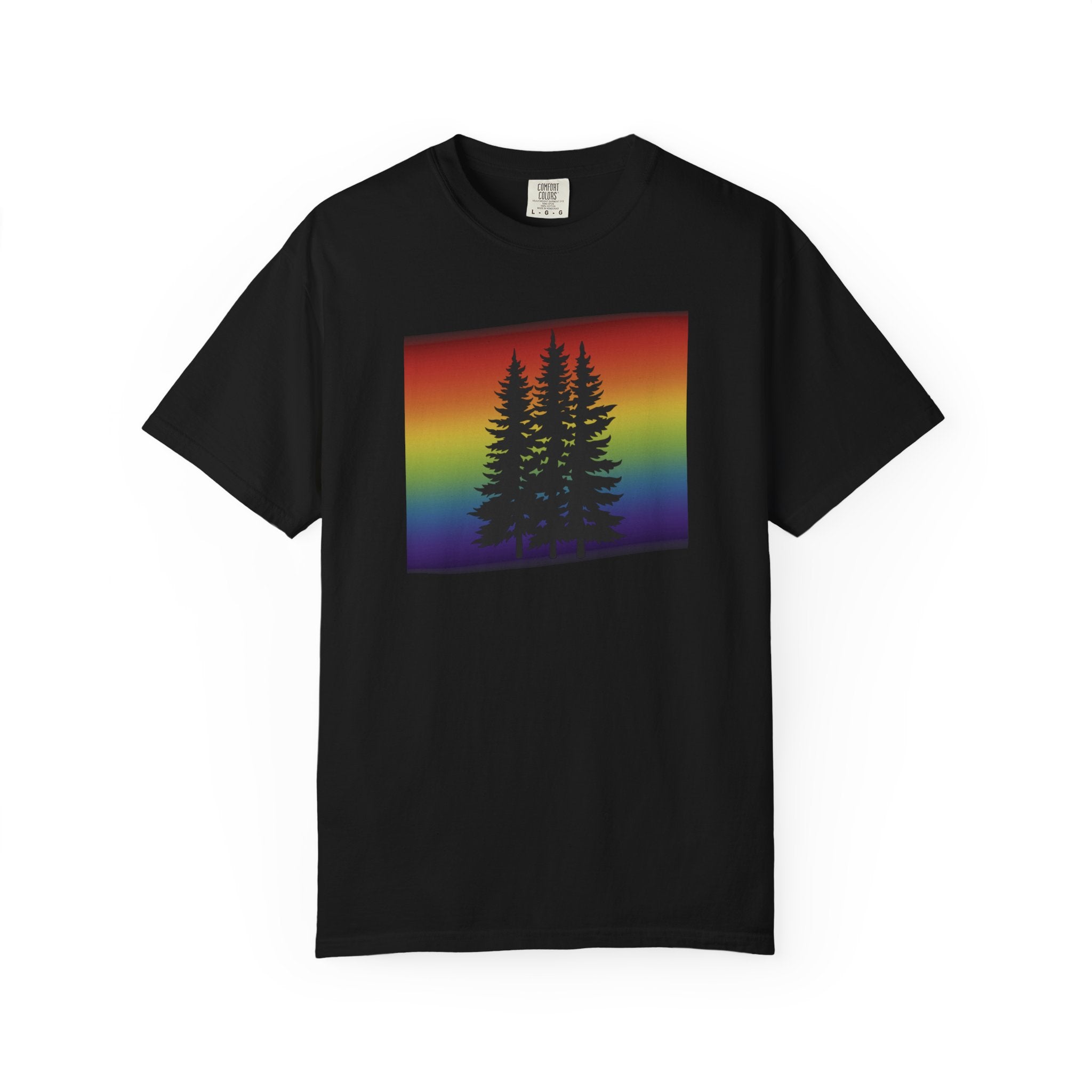 Rainbow Pride Tree Shirt | LGBTQ+ Nature Graphic Tee | Queer Forest T-Shirt | Gay Pride Apparel | Lesbian Owned Merch | Wild & Wander