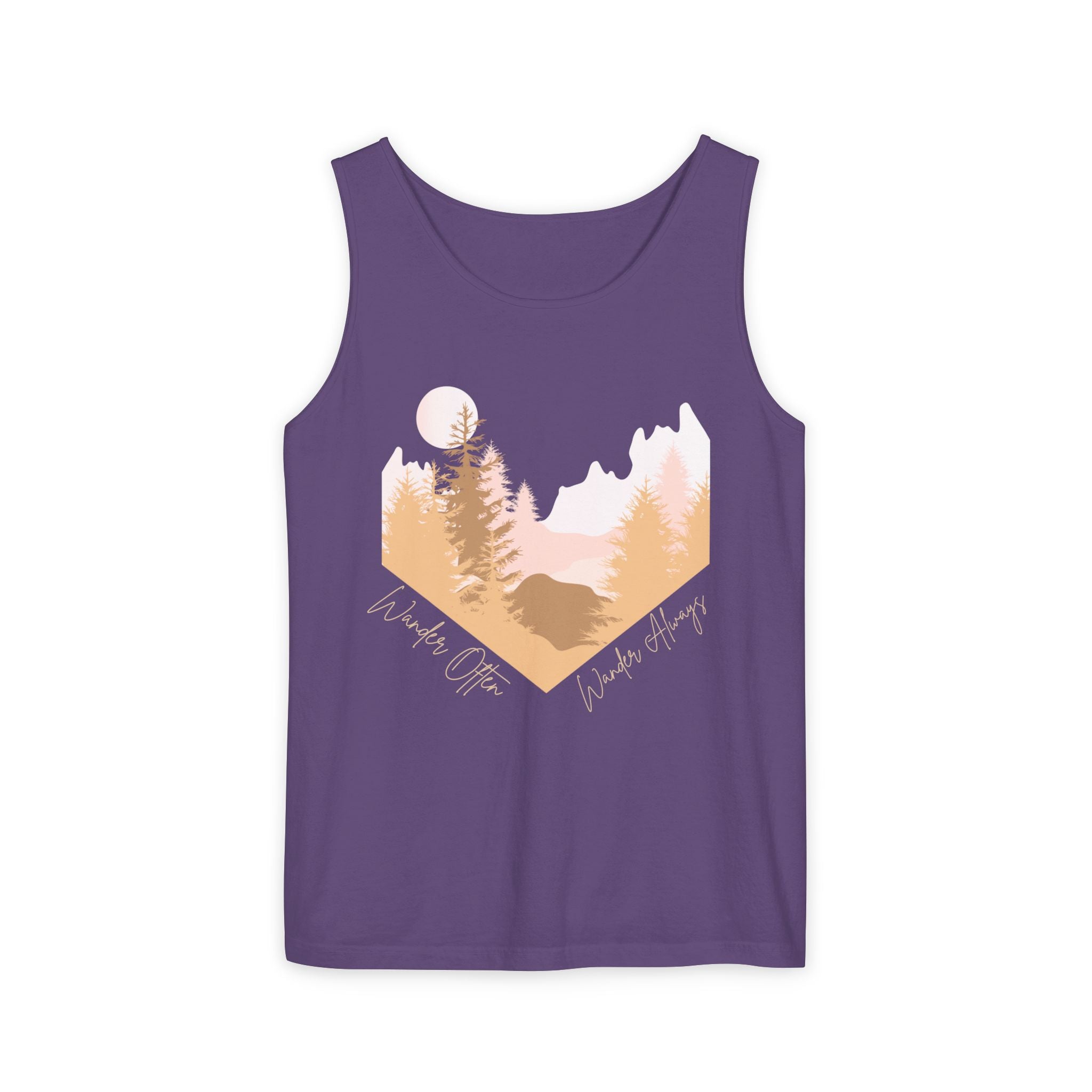 Wander Often Tank Top - Comfort Colors Garment-Dyed Muscle Tank | Earthy Adventure Summer Shirt by Wild & Wander