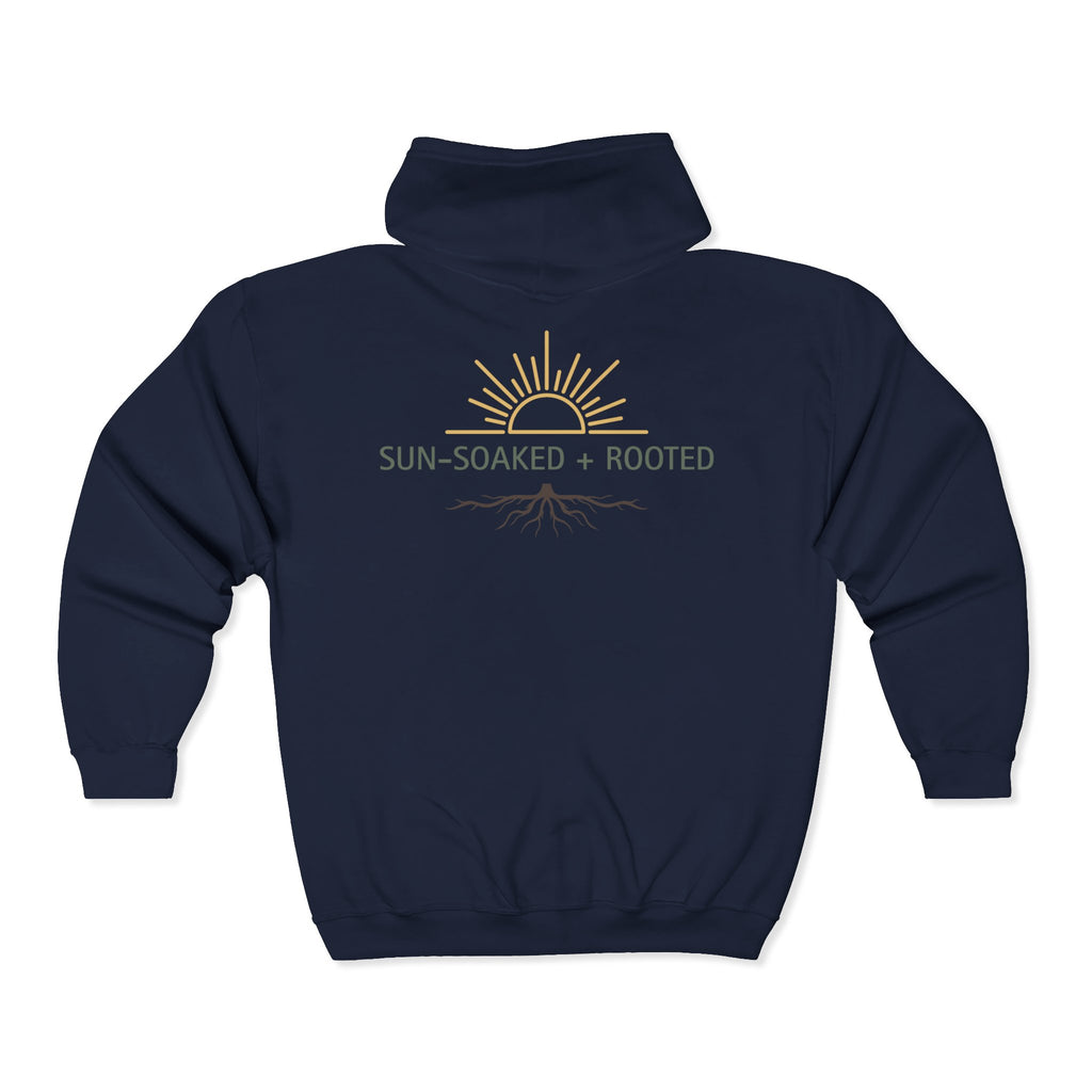 Wild & Wander Sun-Soaked + Rooted Zip-Up Hoodie - Soft Boho Adventure Fleece
