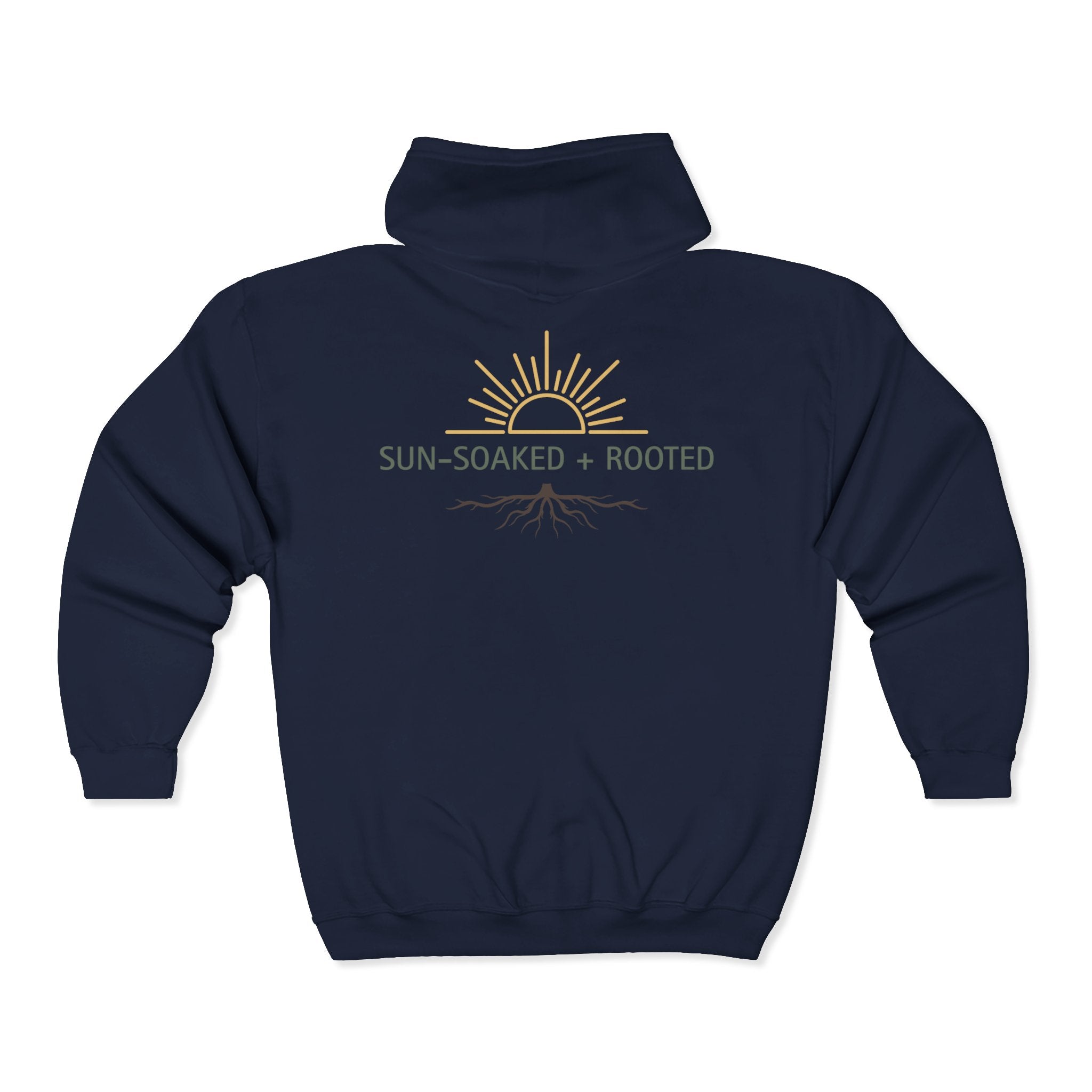 Wild & Wander Sun-Soaked + Rooted Zip-Up Hoodie - Soft Boho Adventure Fleece