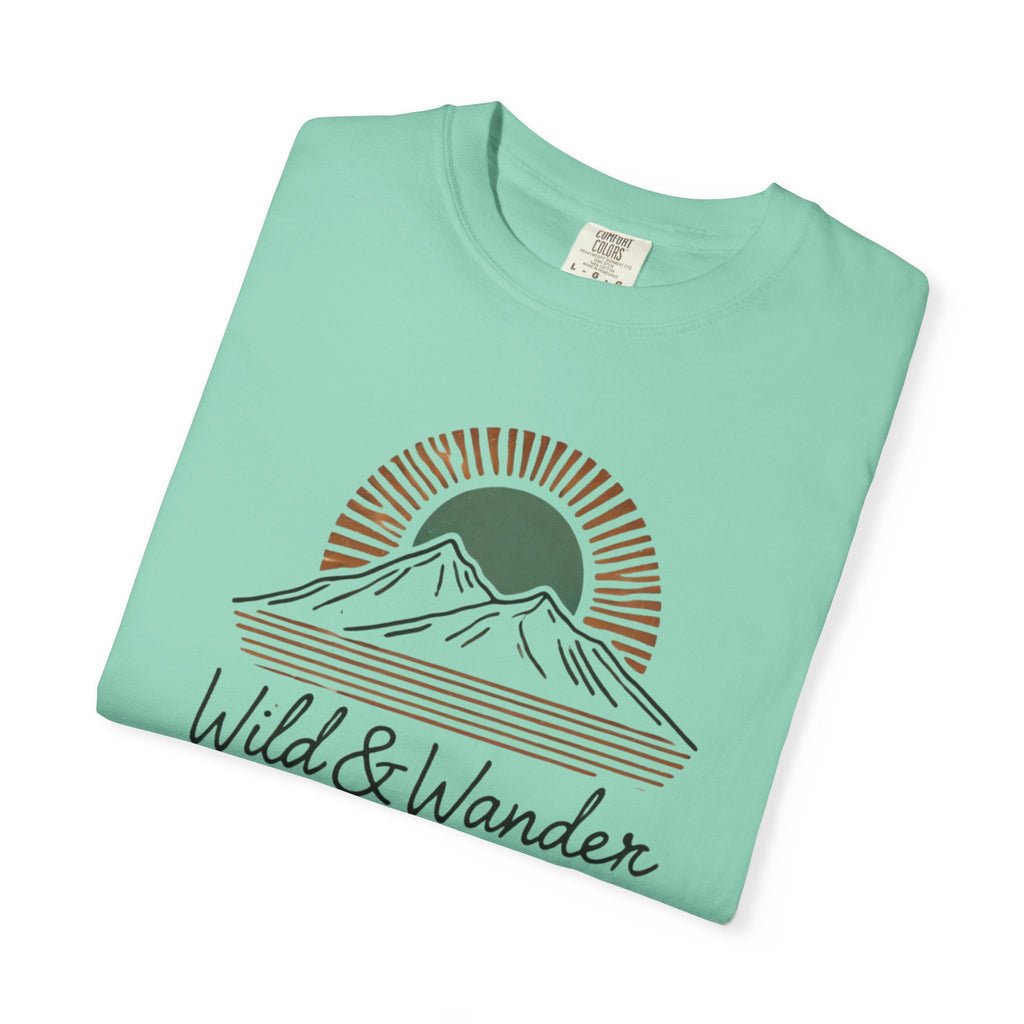 Wild & Wander Logo Comfort Tee | Nature Adventure Shirt | Soft Relaxed Fit Outdoorsy T-Shirt