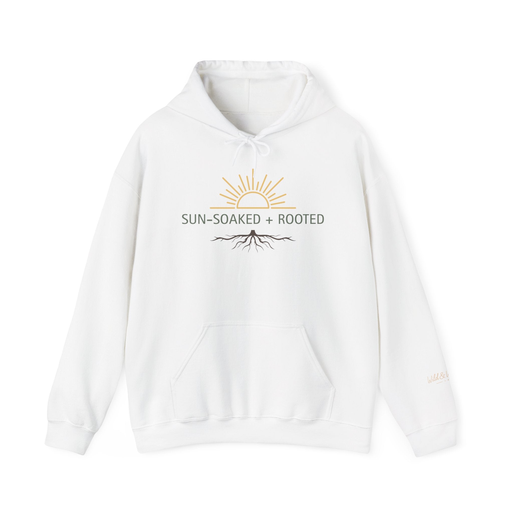 Wild & Wander Sun-Soaked + Rooted Hoodie - Cozy Boho Adventure Pullover