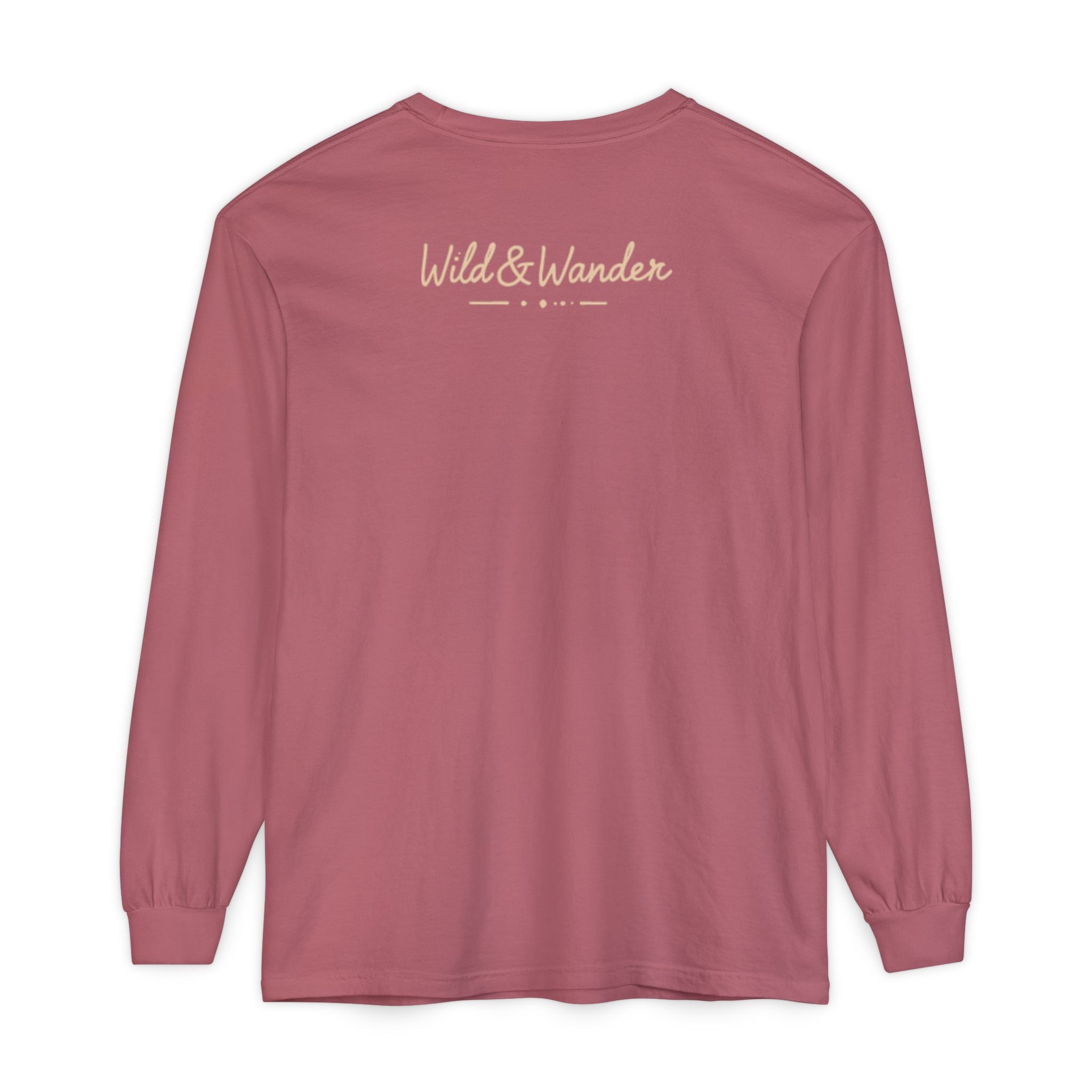 Wander Often Long Sleeve Shirt, Soft Nature Graphic Tee, Wild & Wander