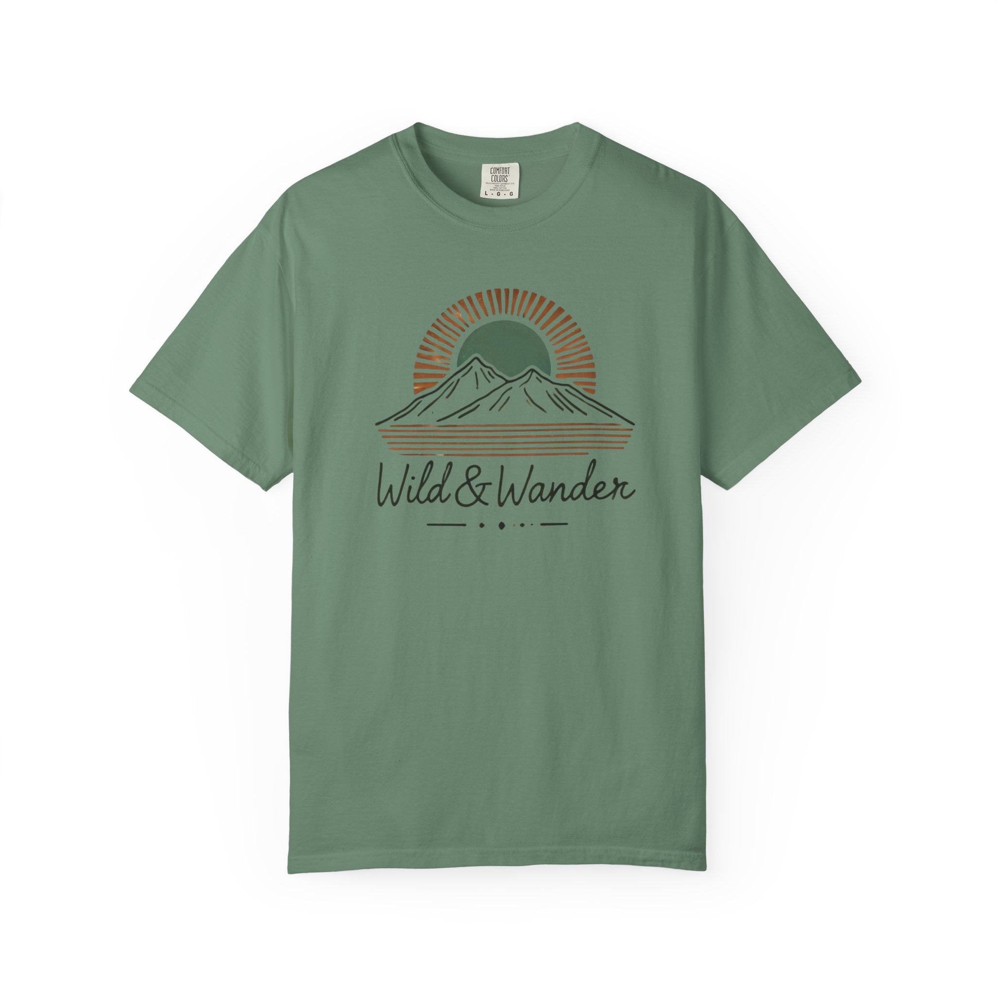 Wild & Wander Logo Comfort Tee | Nature Adventure Shirt | Soft Relaxed Fit Outdoorsy T-Shirt