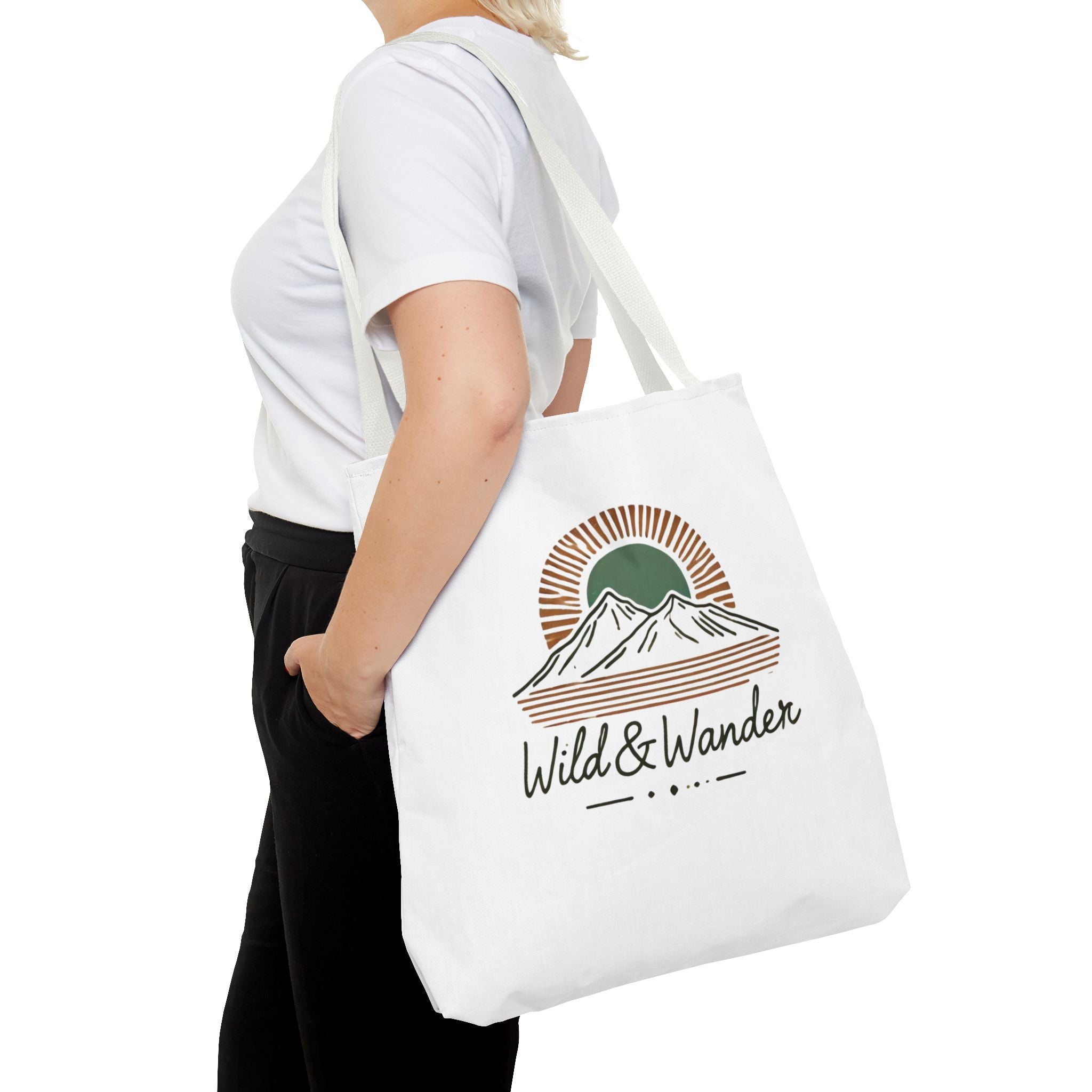 Wild & Wander Logo Tote Bag - Durable All-Over Print Adventure Tote (3 Sizes)