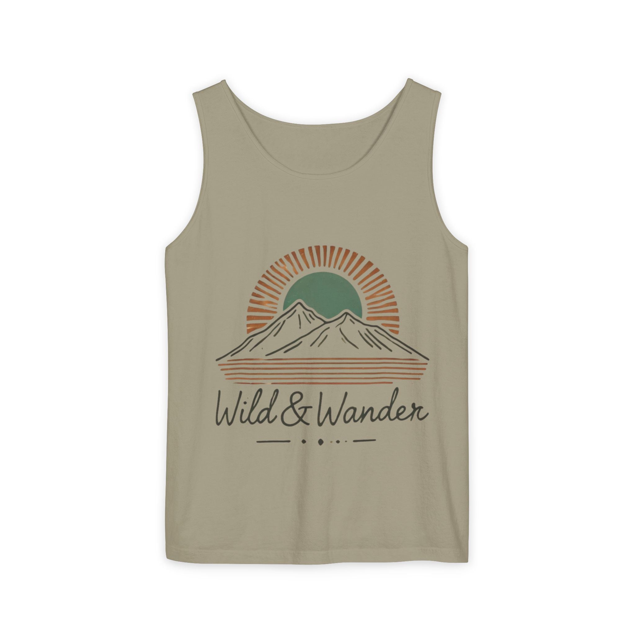 Wild & Wander Logo Tank - Comfort Colors Garment-Dyed Tank Top | Soft Adventure Lifestyle Shirt