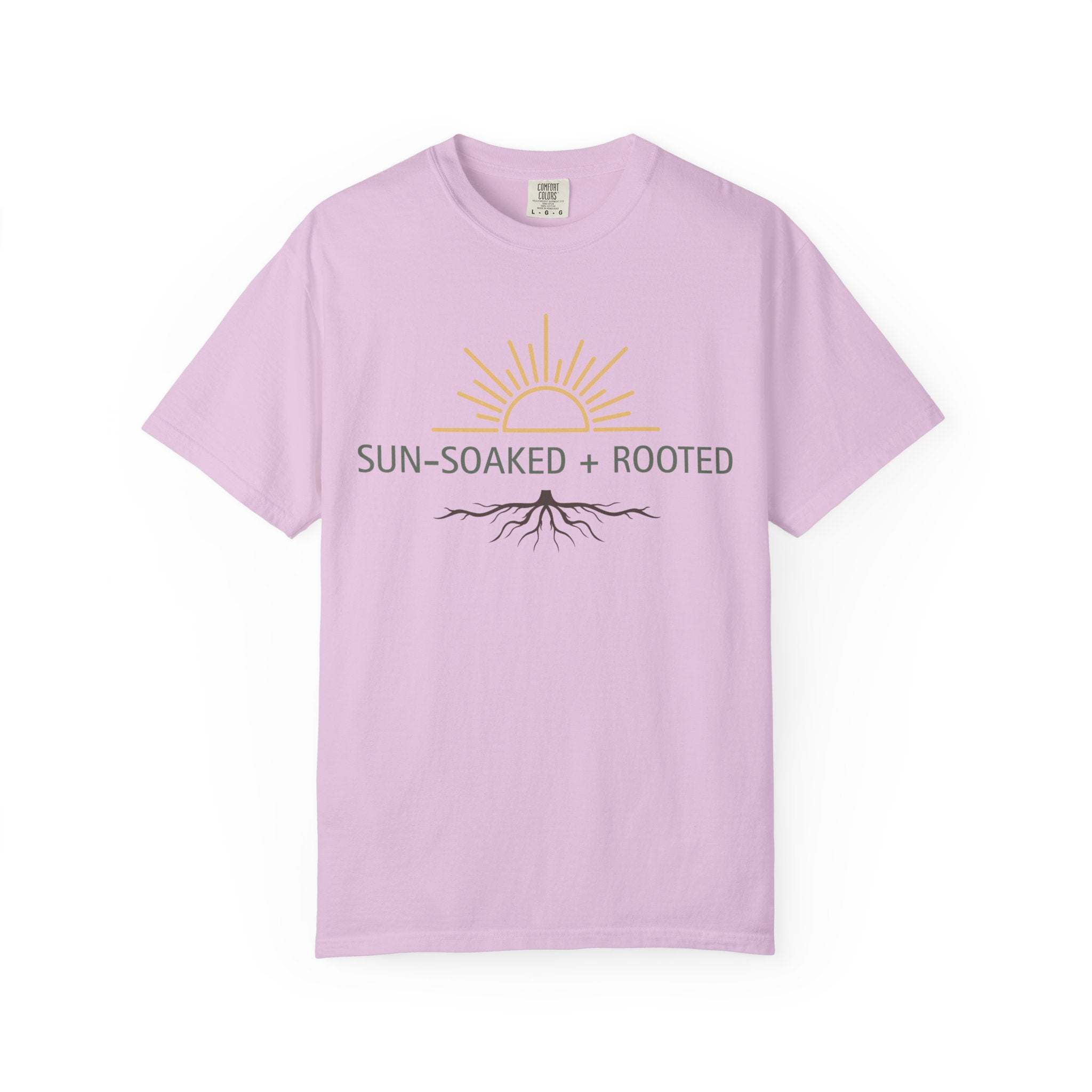 Wild & Wander Sun-Soaked + Rooted Tee - Comfort Colors Boho T-Shirt for Soft Summer Days