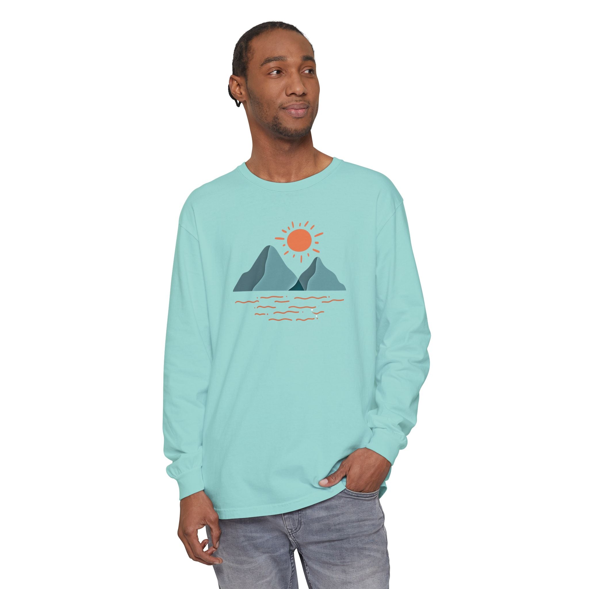 Mountain Sunrise Long Sleeve Tee - Wild & Wander Adventure Shirt