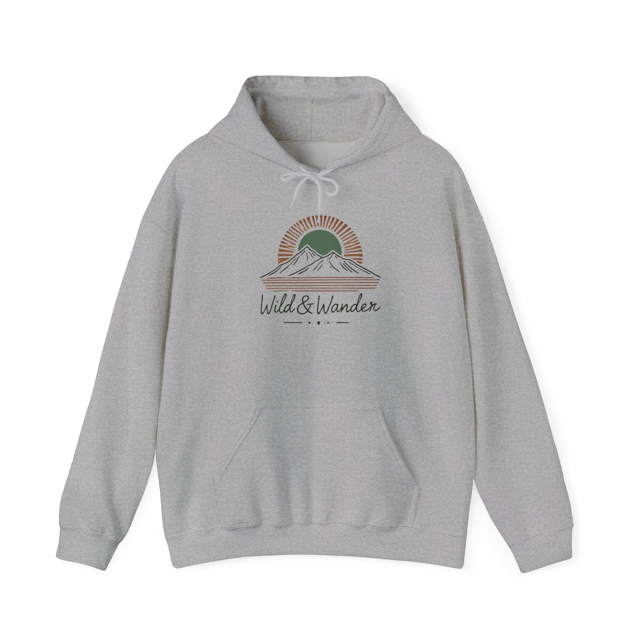 Wild & Wander Logo Hoodie - Adventure-Inspired Cozy Unisex Sweatshirt | Trave and Nature Clothing