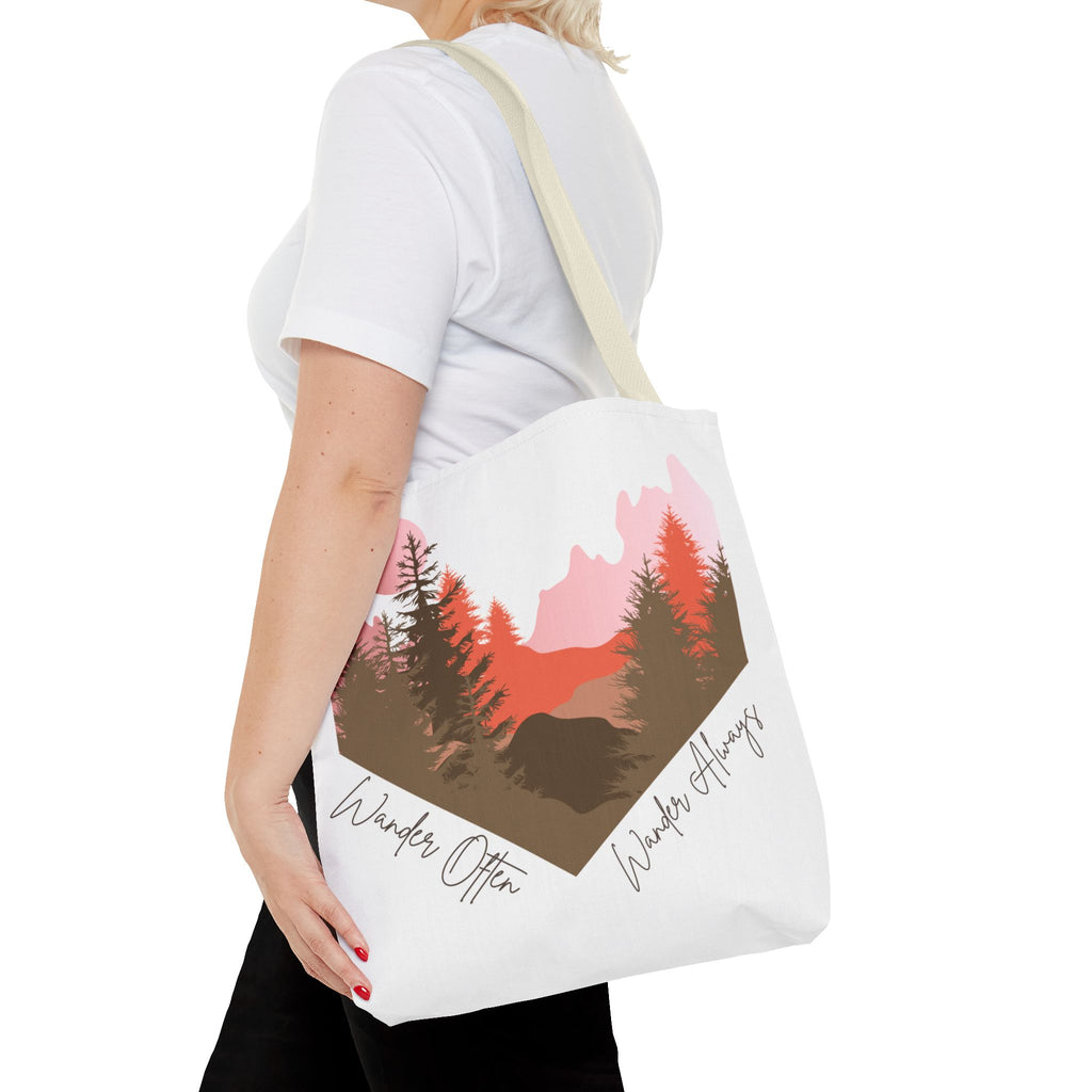 Wander Always Sunset Mountain Heart Tote Bag - Wild & Wander Collection (Free Shipping)