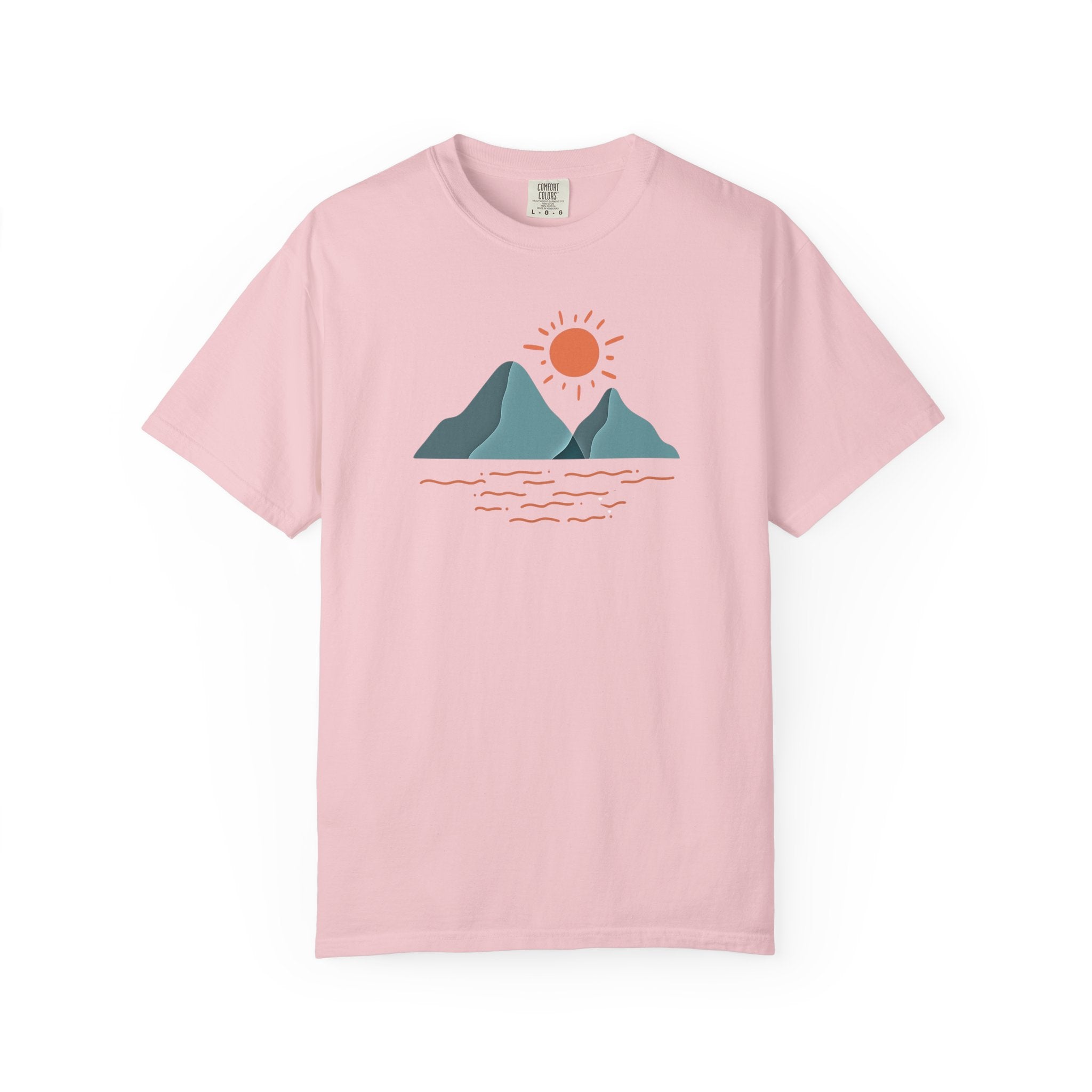 Mountain Sunrise Comfort Colors T-Shirt | Wild & Wander Nature Tee | Soft Washed Cotton | Relaxed Fit Adventure Shirt