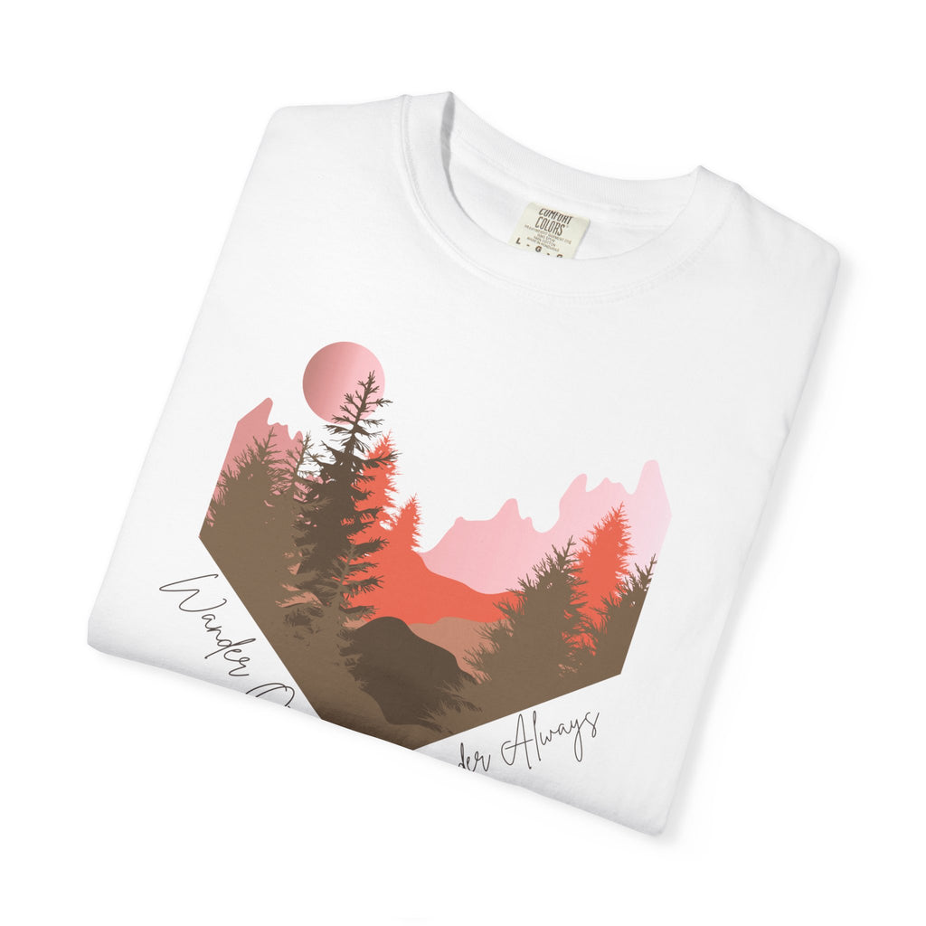 Wander Always Sunset T-Shirt | Wild & Wander Adventure Tee | Comfort Colors Garment-Dyed Shirt