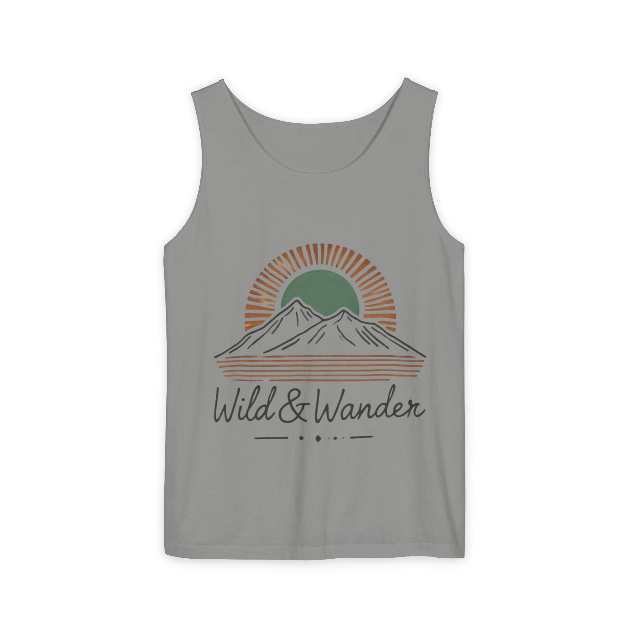 Wild & Wander Logo Tank - Comfort Colors Garment-Dyed Tank Top | Soft Adventure Lifestyle Shirt
