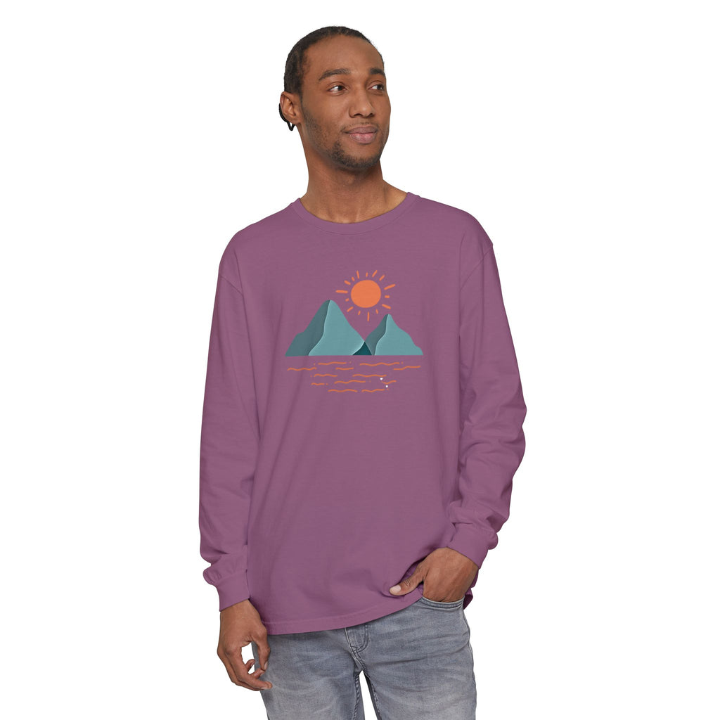Mountain Sunrise Long Sleeve Tee - Wild & Wander Adventure Shirt