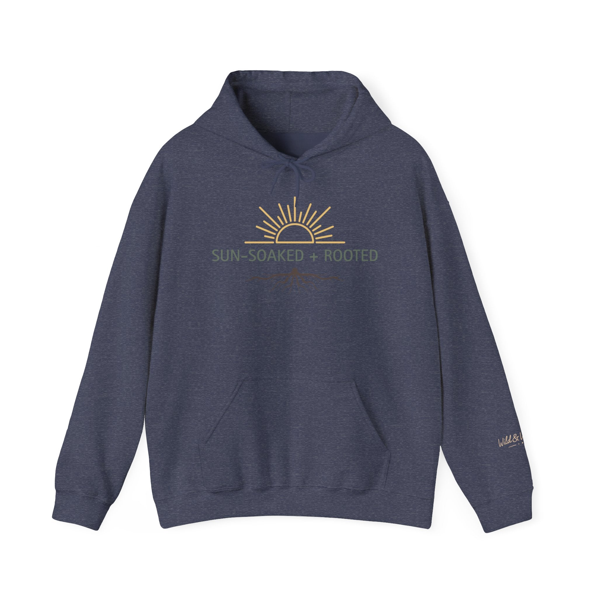 Wild & Wander Sun-Soaked + Rooted Hoodie - Cozy Boho Adventure Pullover