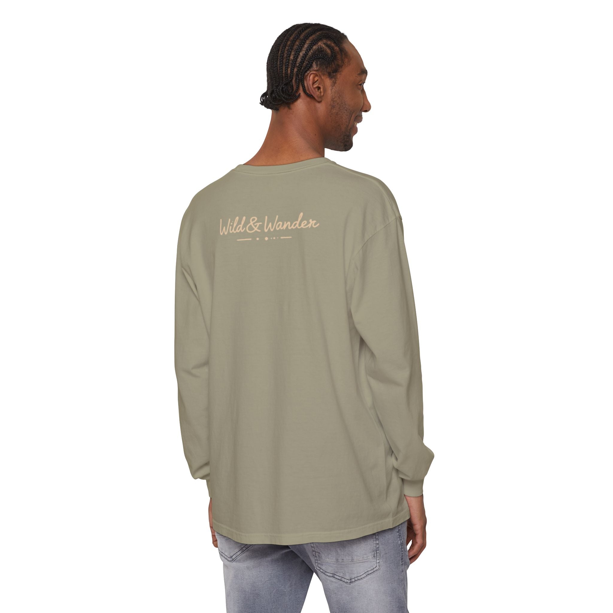 Wander Often Long Sleeve Shirt, Soft Nature Graphic Tee, Wild & Wander