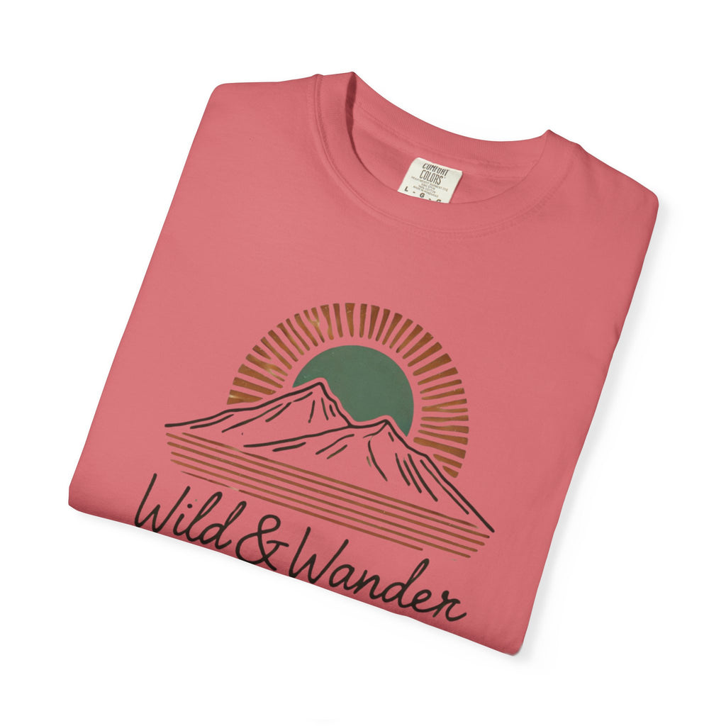 Wild & Wander Logo Comfort Tee | Nature Adventure Shirt | Soft Relaxed Fit Outdoorsy T-Shirt